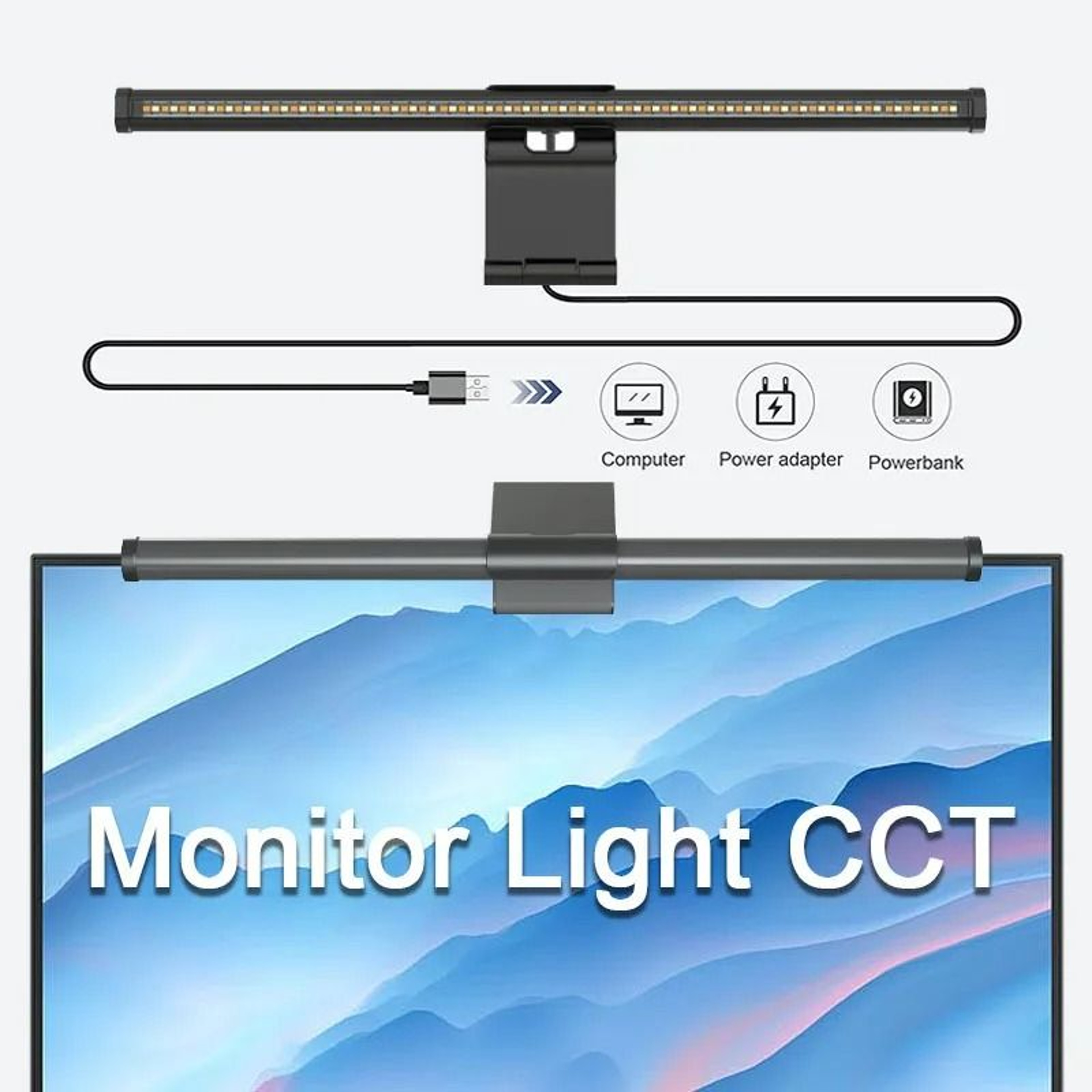 NoSteps Adjustable Eye Protection Screen Light Bar PCLaptop RGB LED Display Suspension Lamp 0