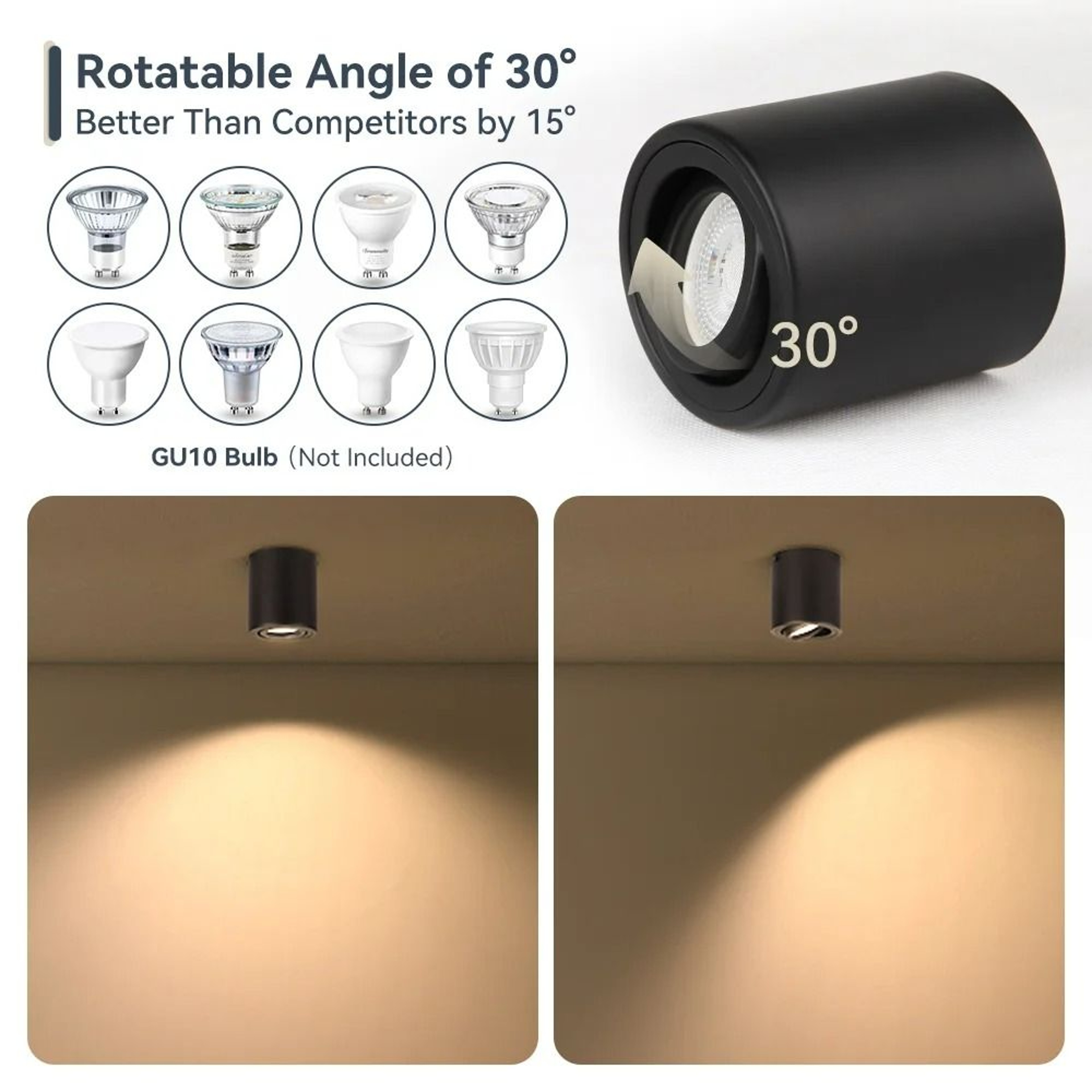 Replaceable Bulb Downlights GU10 Kitchen Spotlight  LED Ceiling Fixture 3