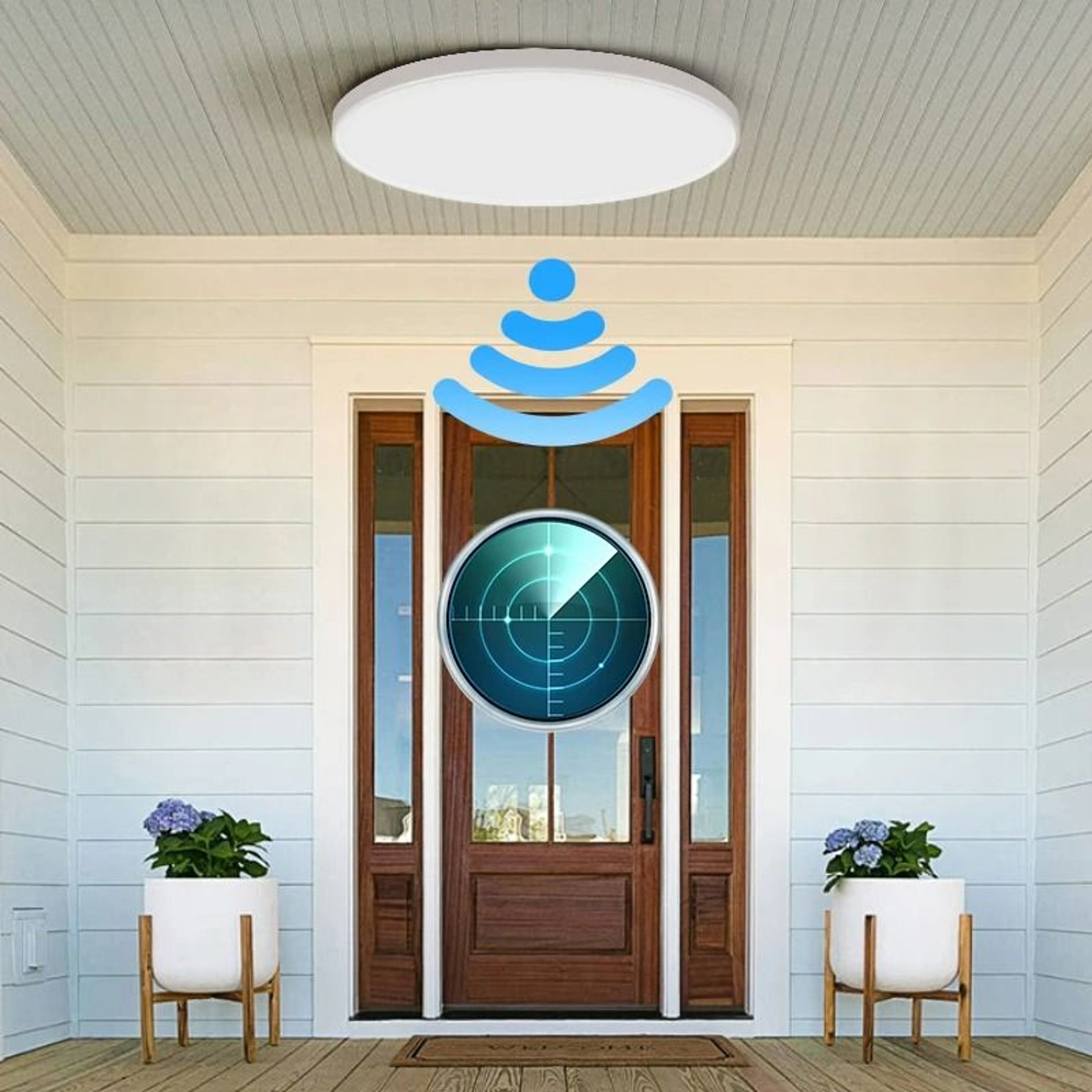 LED Radar Motion Sensor Ceiling Light Intelligent Sensing Panel Lamp For Hallway Aisle  Stairs 0
