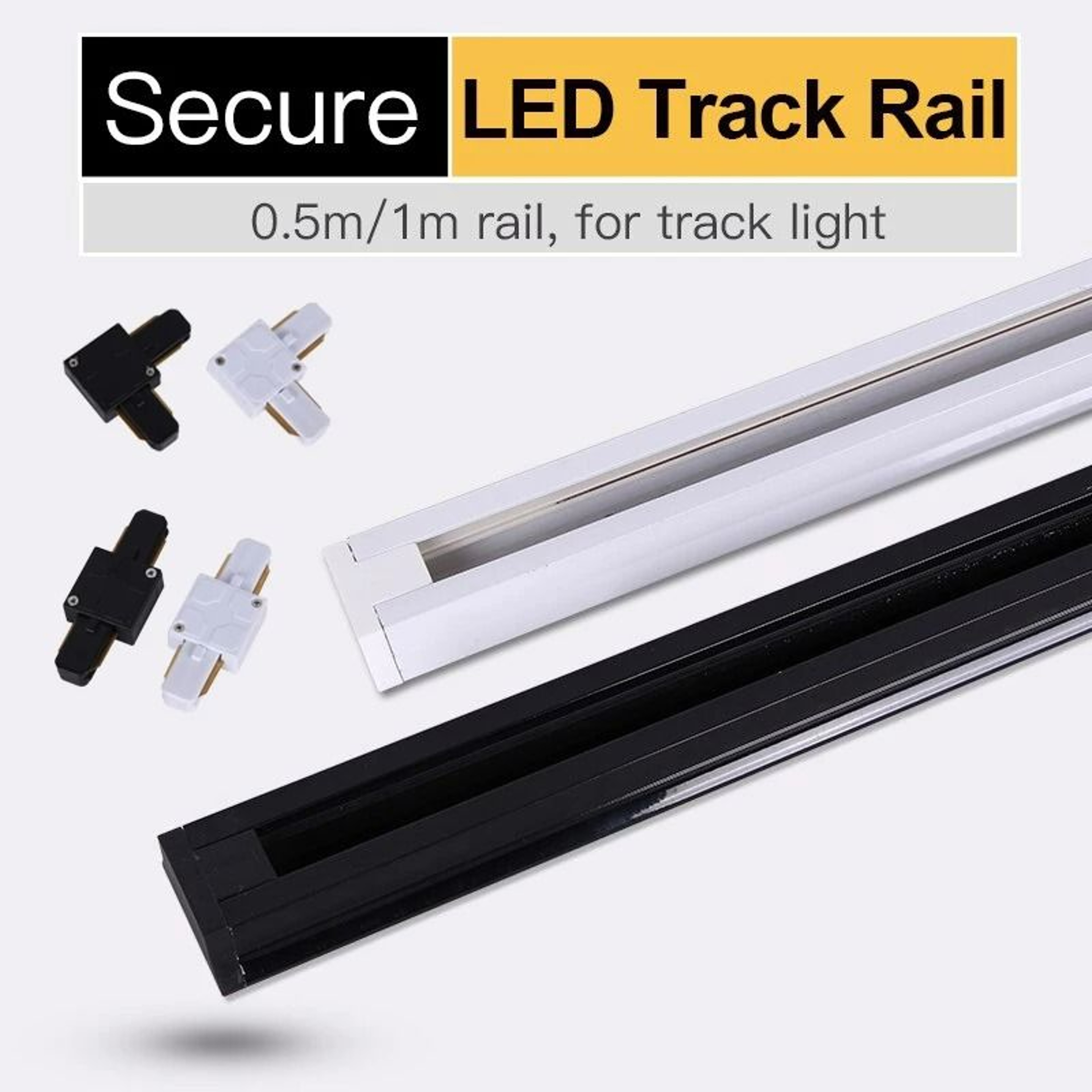 164 Ft 05 M 2Wire LED Track Light Rail  Universal Connector System 1