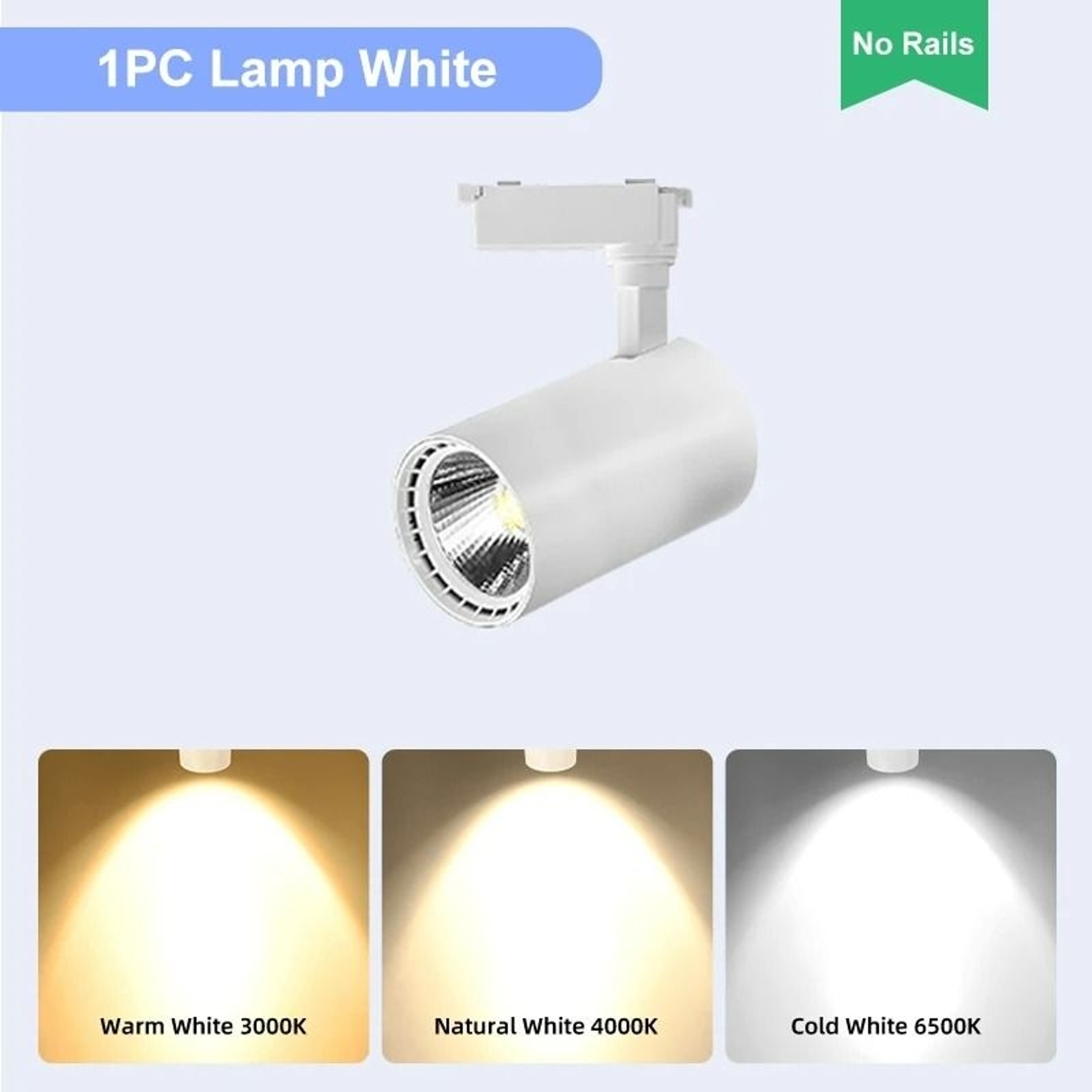 Adjustable TriColor LED Track Light Set 12W  20W  30W  40W  50W Ceiling Spotlight Fixture 7