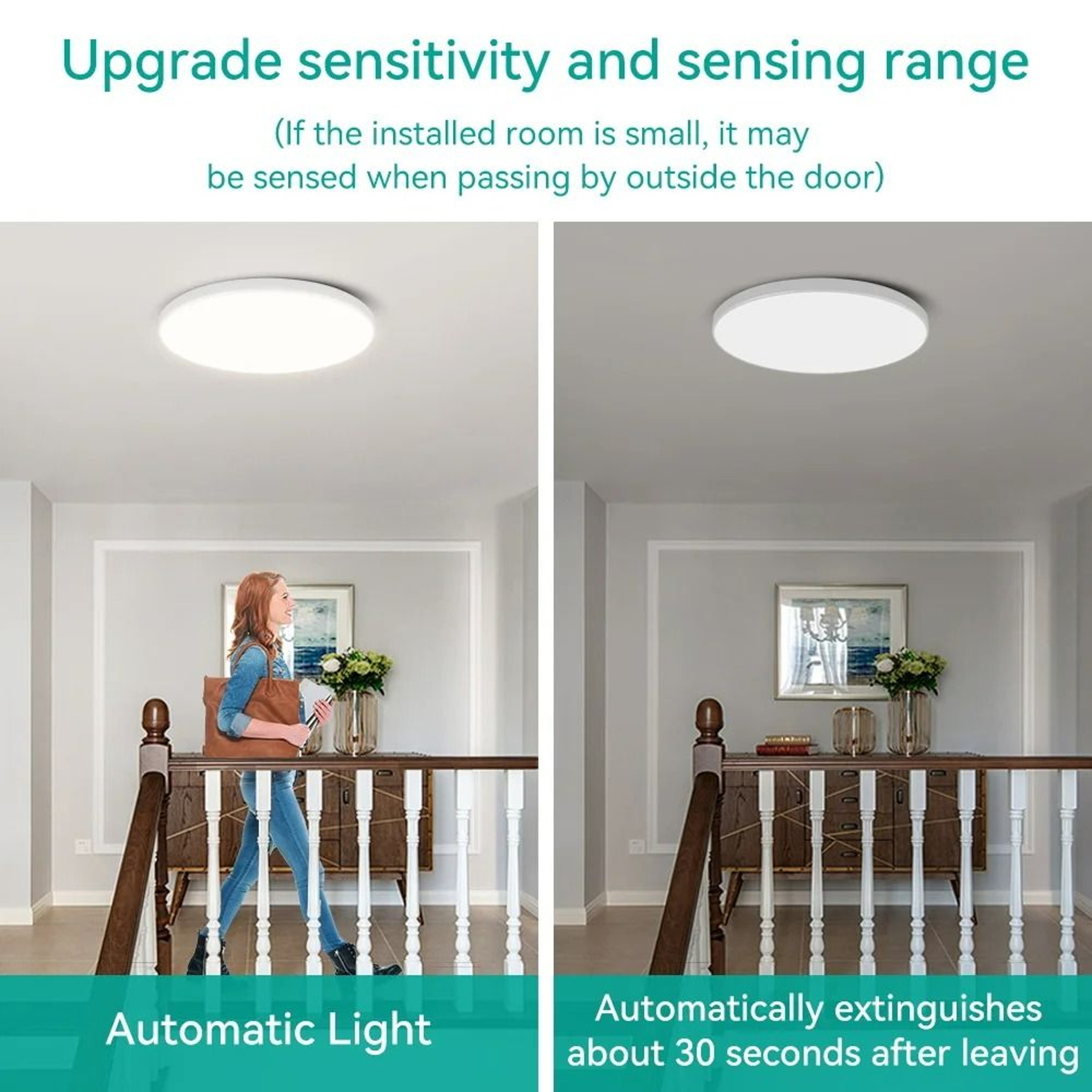 LED Radar Motion Sensor Ceiling Light 165265V Cold White Intelligent Panel Lamp For Hallway Aisle S 1
