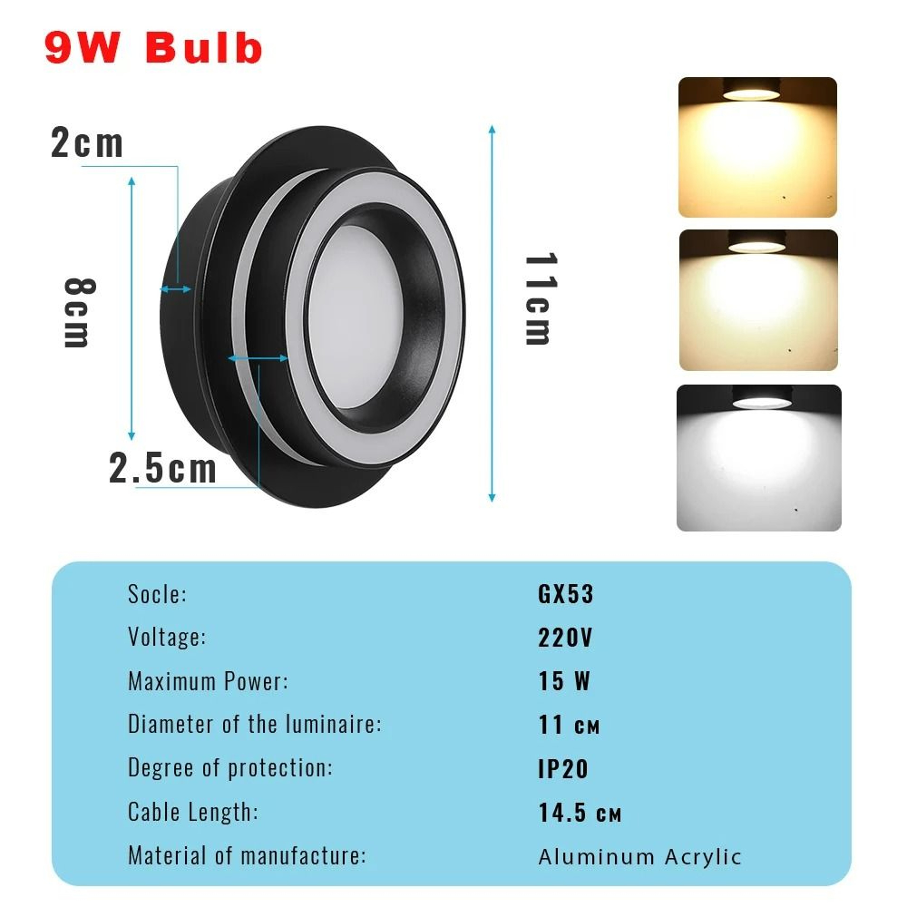 Modern UltraThin Recessed GX53 Ceiling Spotlight Fixture 8