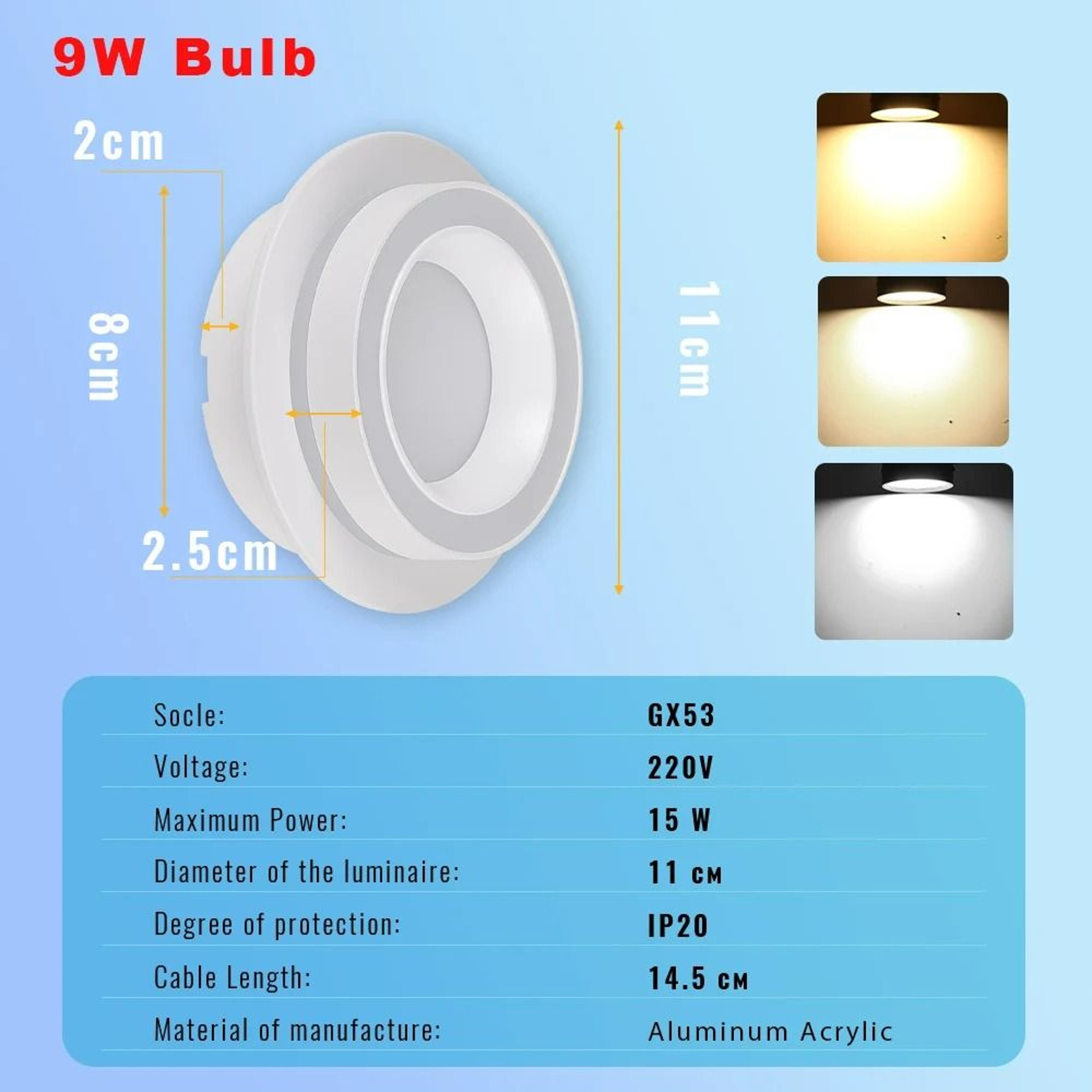 Modern UltraThin Recessed GX53 Ceiling Spotlight Fixture 9