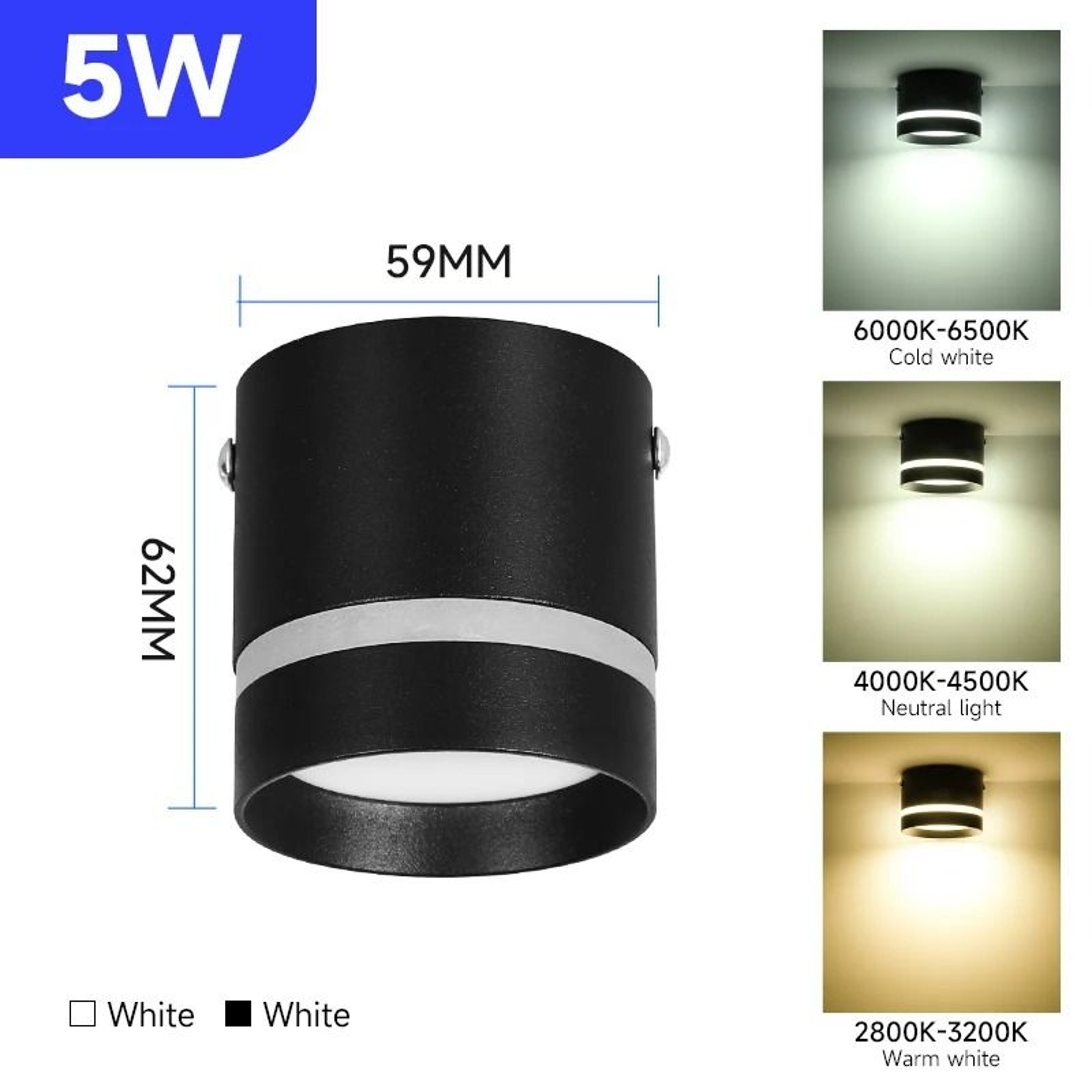 Modern Foldable SurfaceMounted LED Spotlight 5