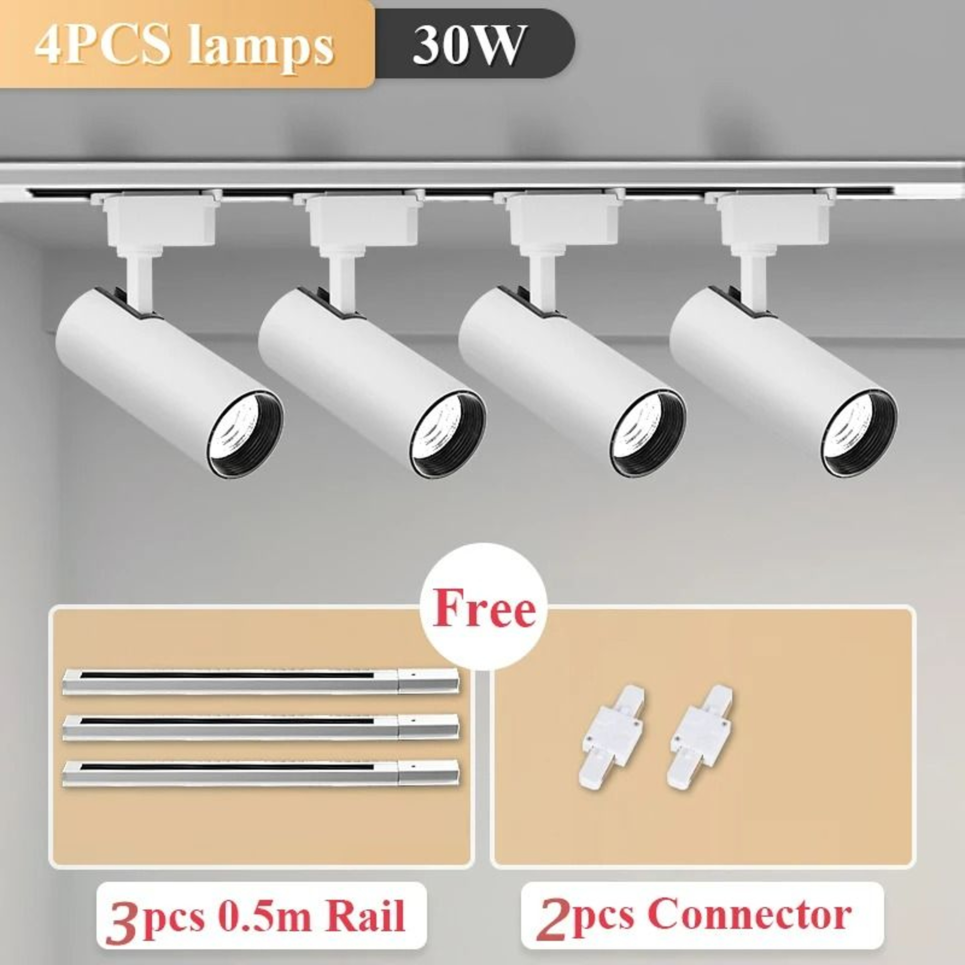 Modern Adjustable LED Track Lighting Rail Kit 14