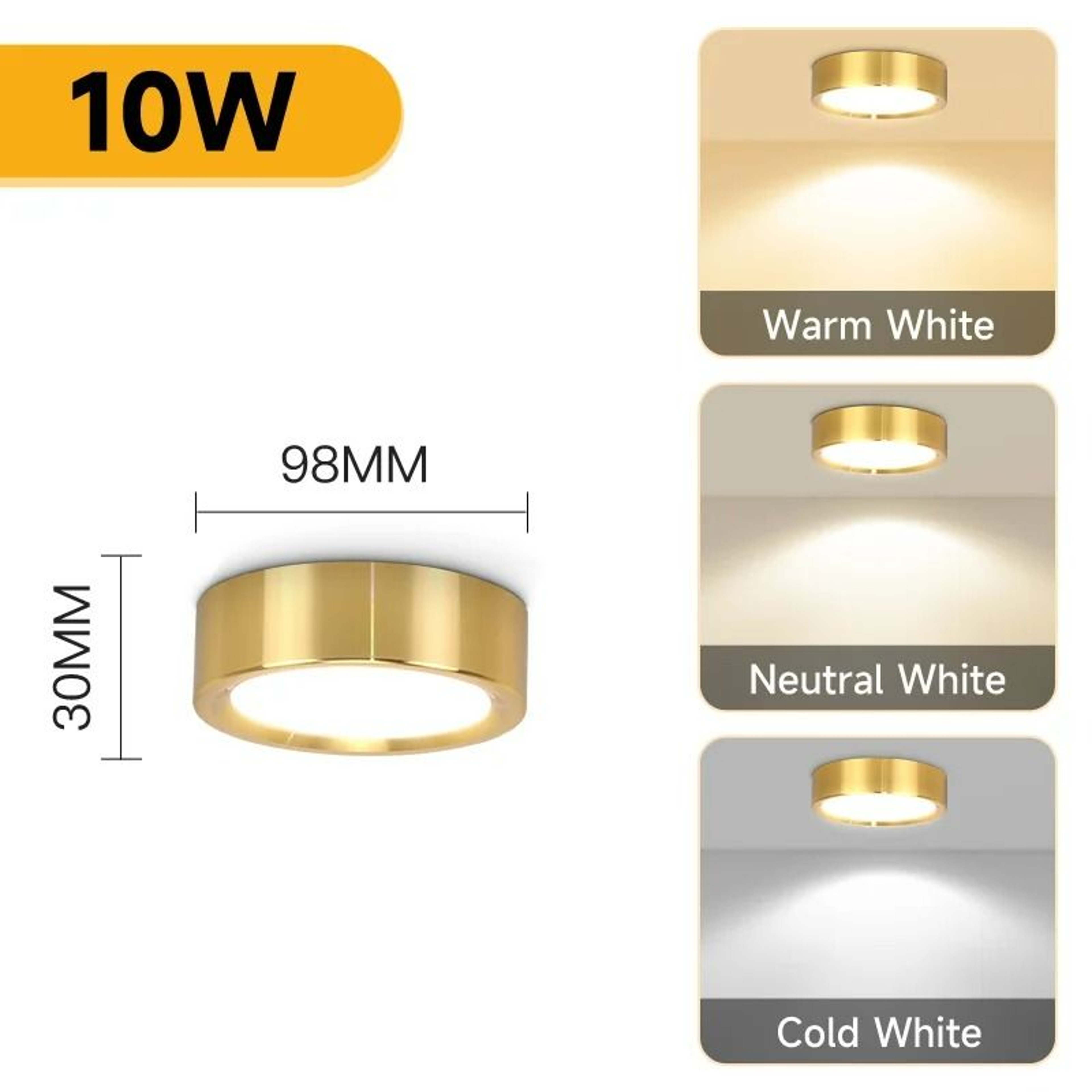 Modern Cylindrical Tricolor SurfaceMounted LED Spotlight 8