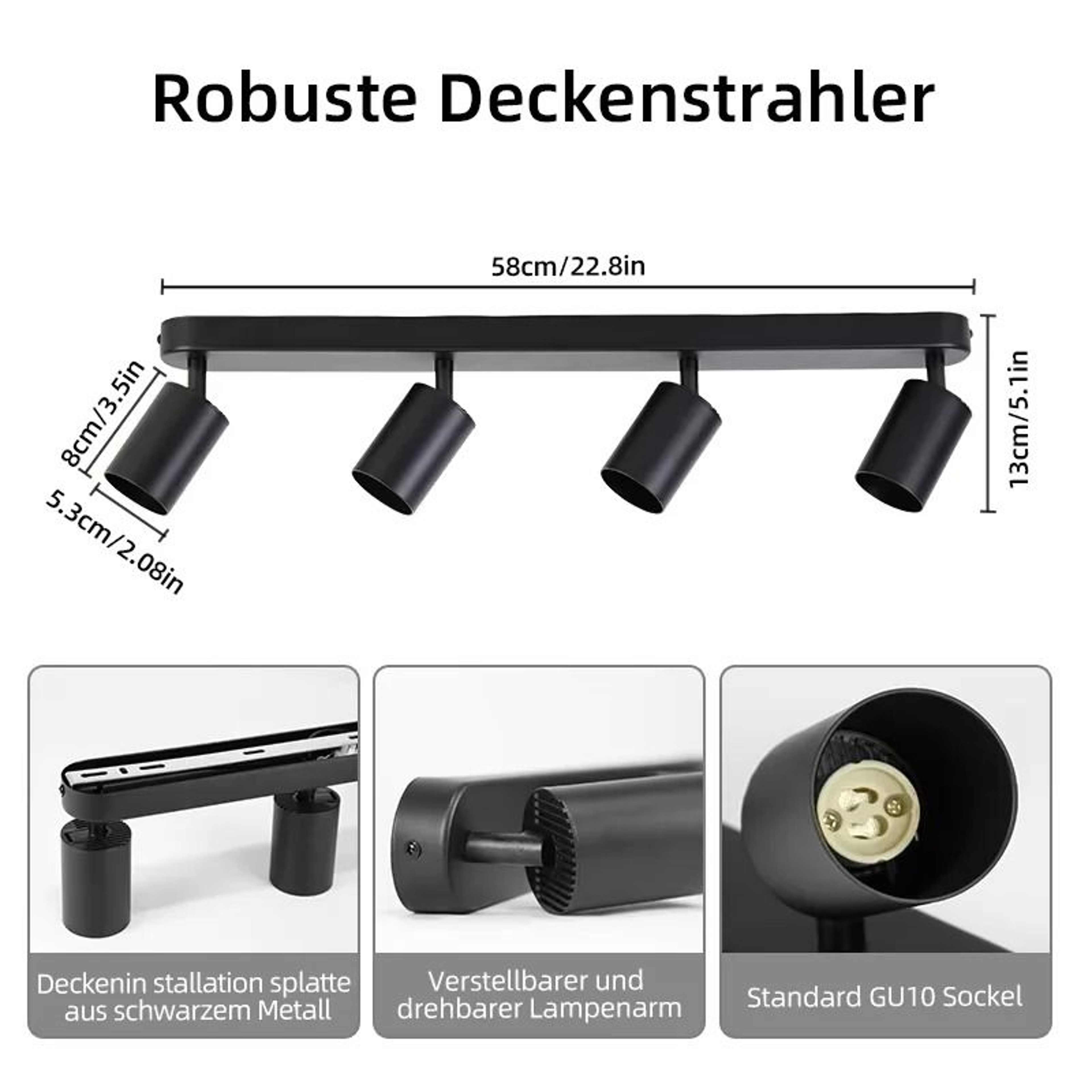 Modern Adjustable Linear Ceiling Spotlight Track Fixture Fixture Only 15