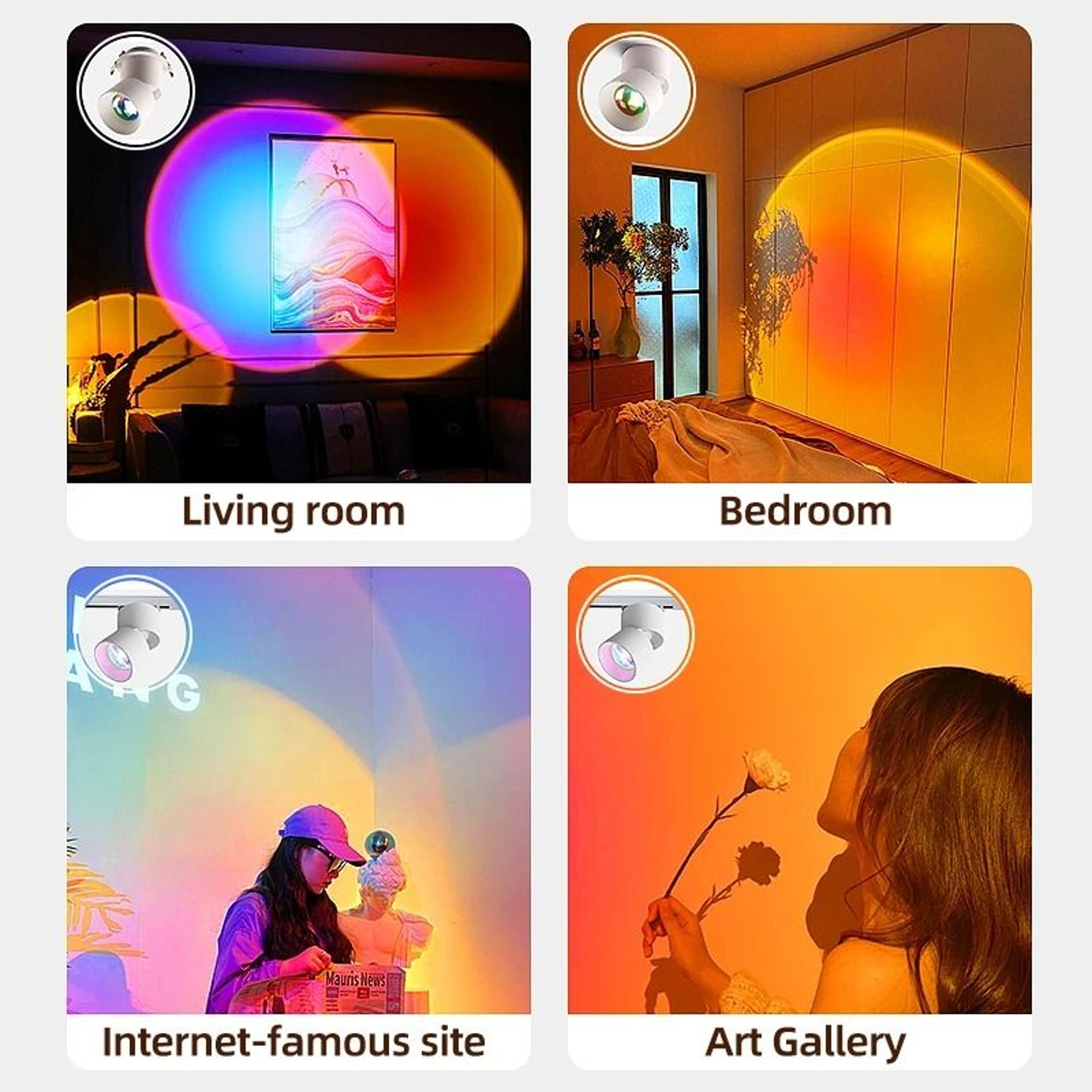 Ambient Sunset Projection LED Ceiling Spotlight 4