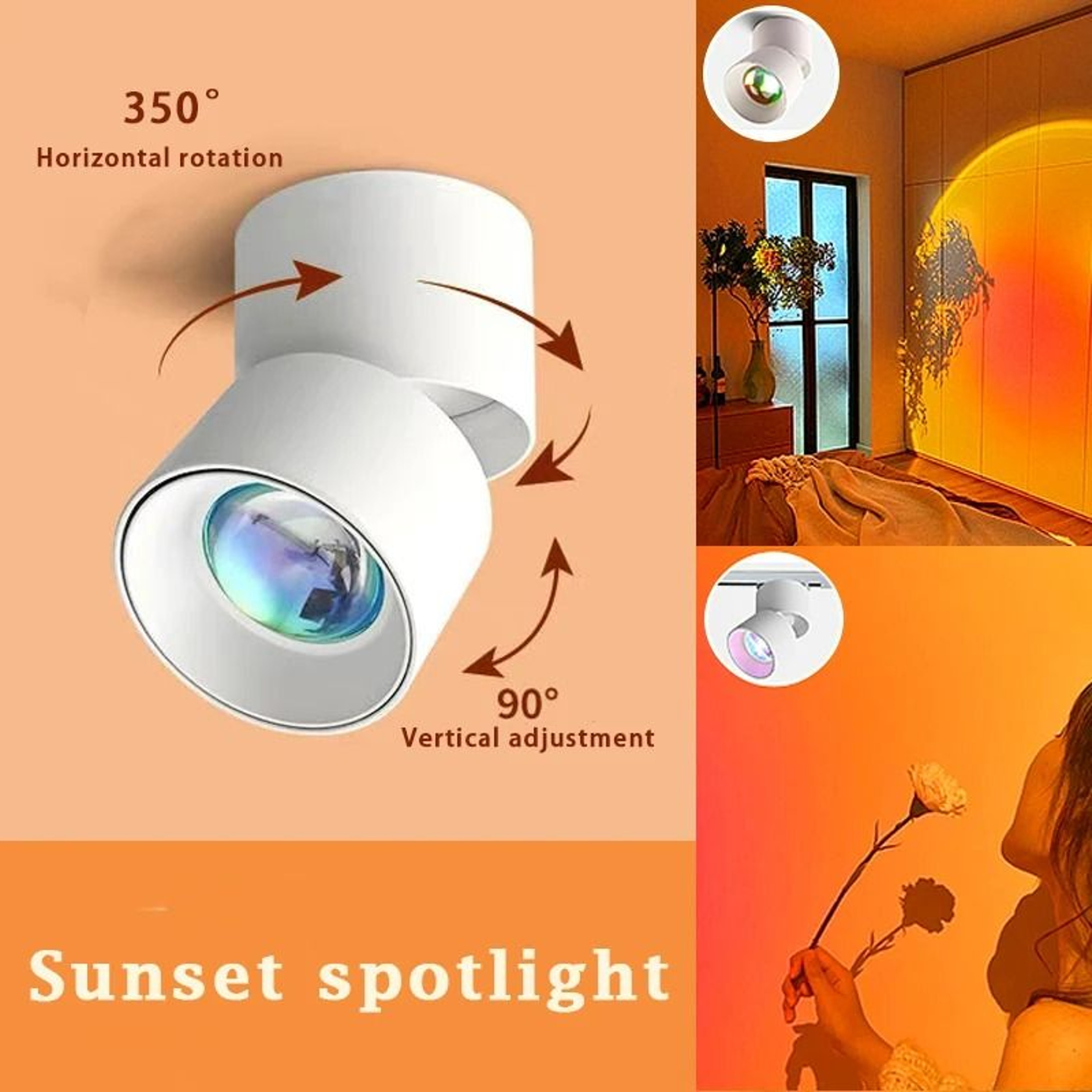 Ambient Sunset Projection LED Ceiling Spotlight 0