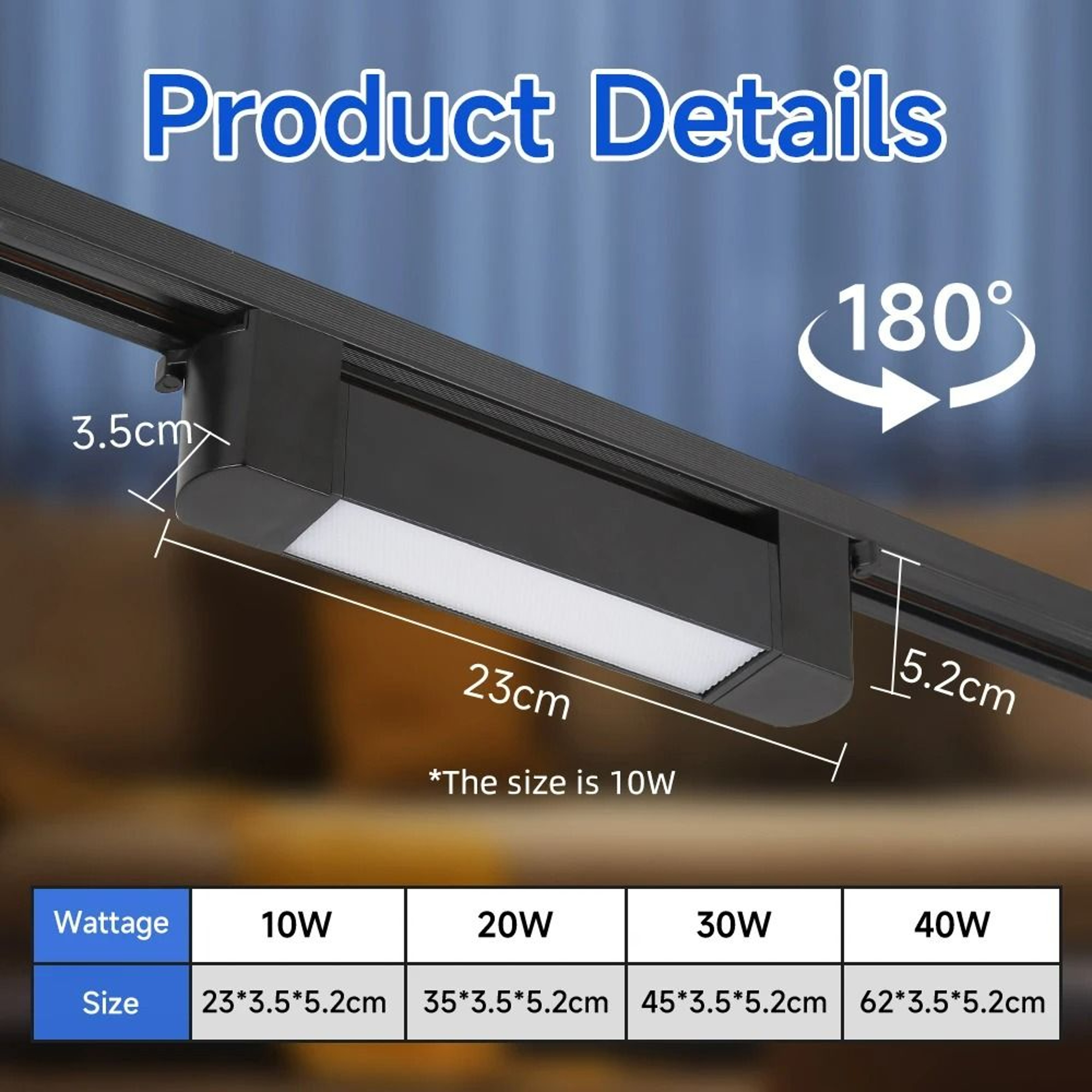 Modern Tricolor Linear Track Floodlight Fixture 2