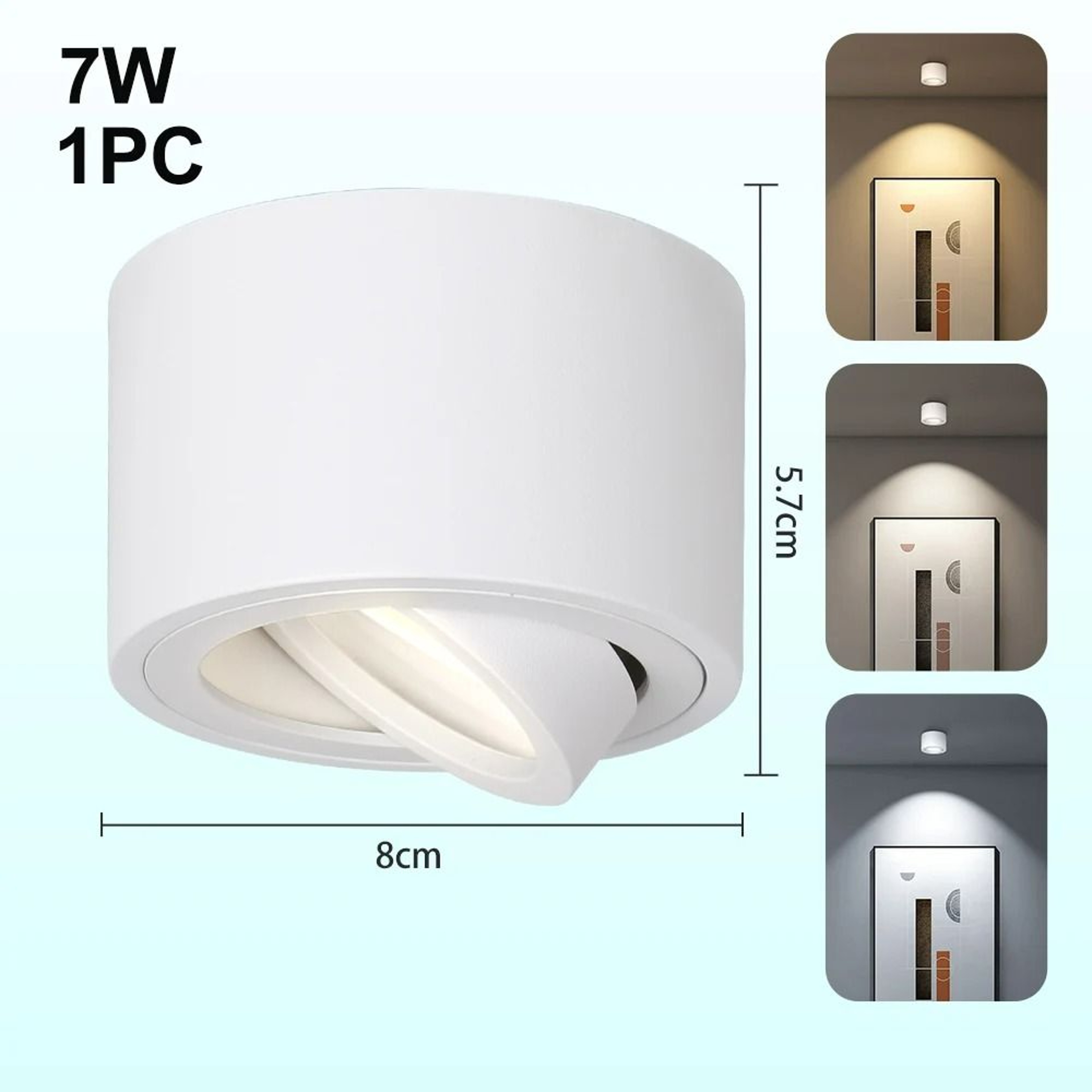 Modern Adjustable SurfaceMounted Dimmable LED Ceiling Spotlight 6