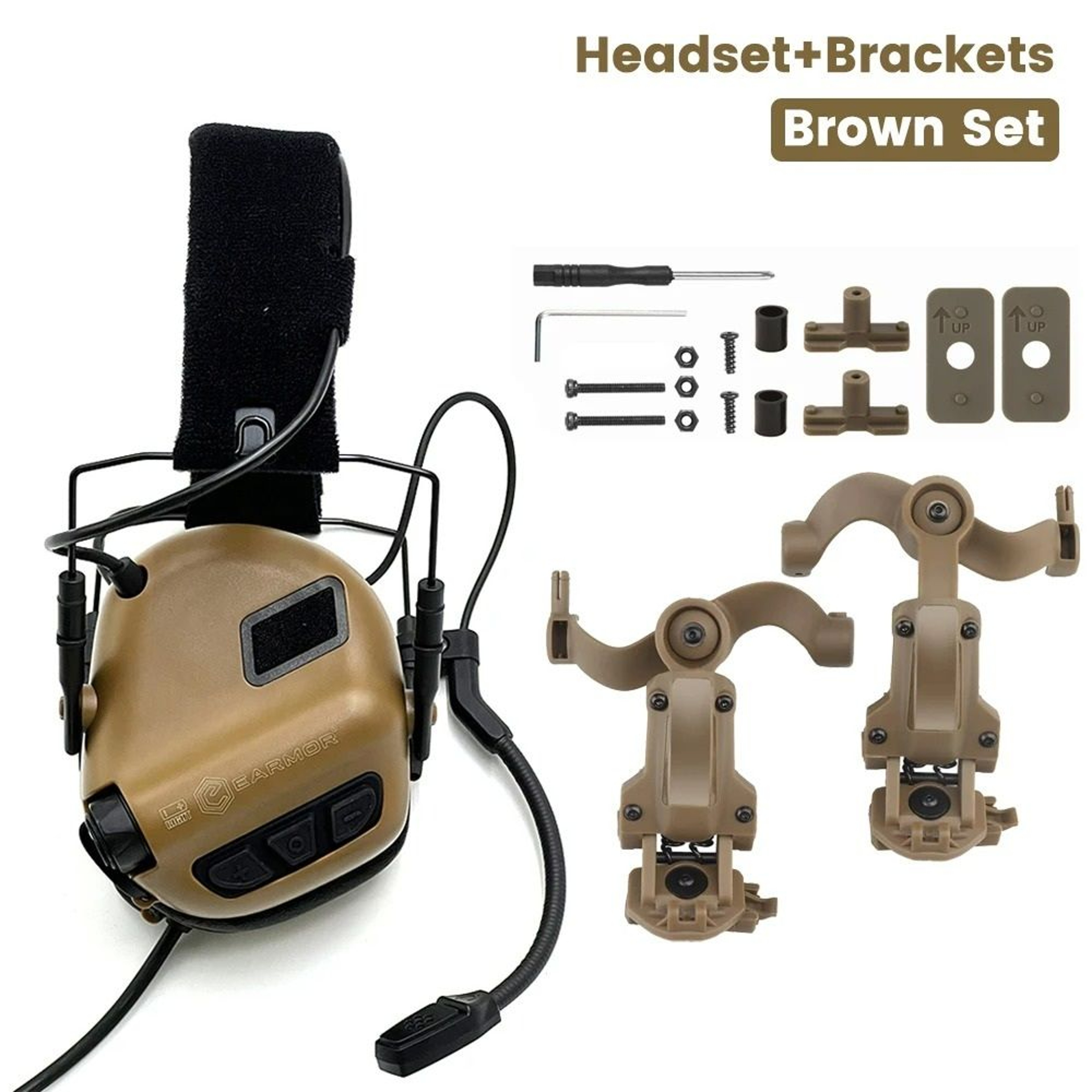Professional Tactical Electronic Shooting Earmuffs  ARC Rail Headset 10