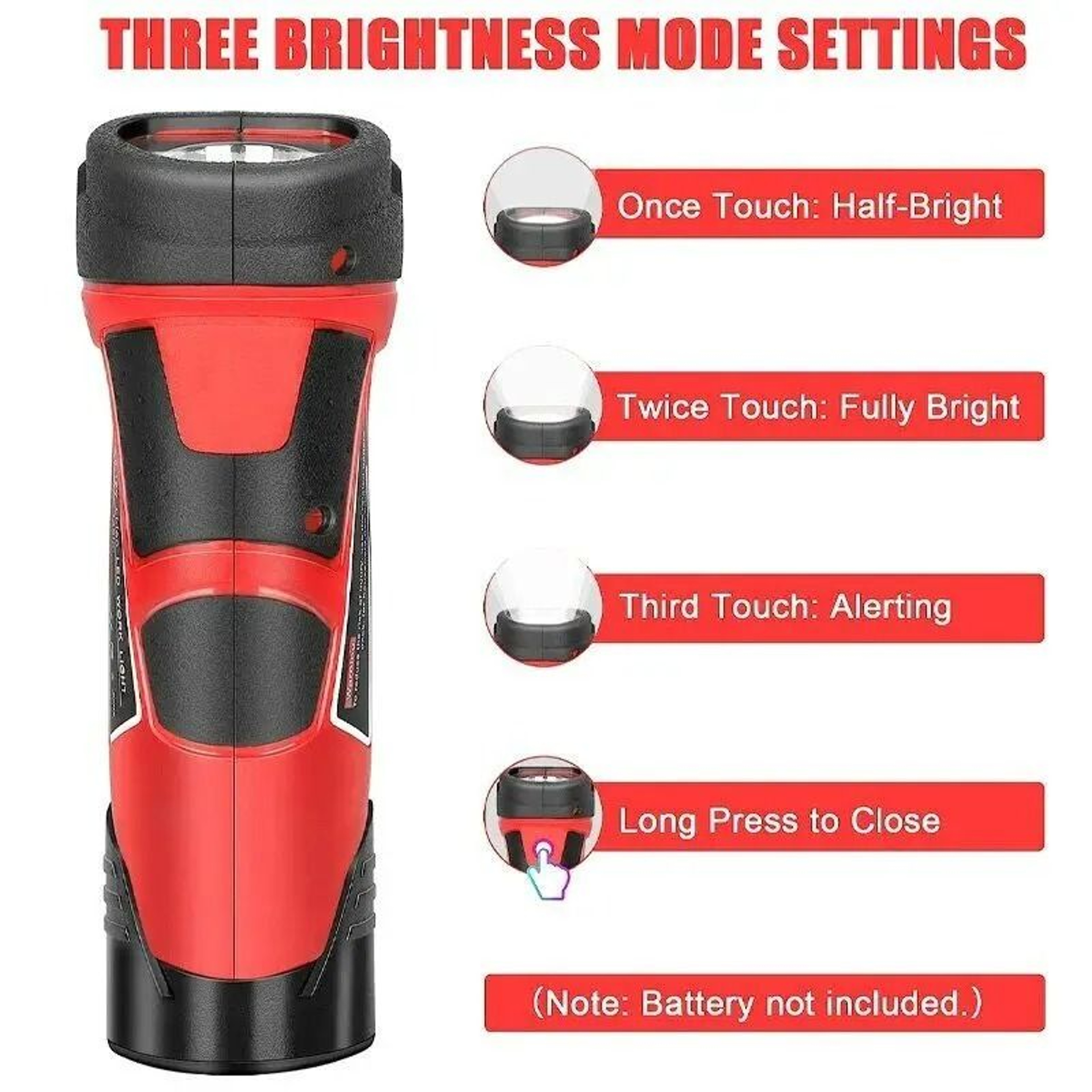 Handheld LED Work Light  Flashlight For 12V Lithium Battery 3