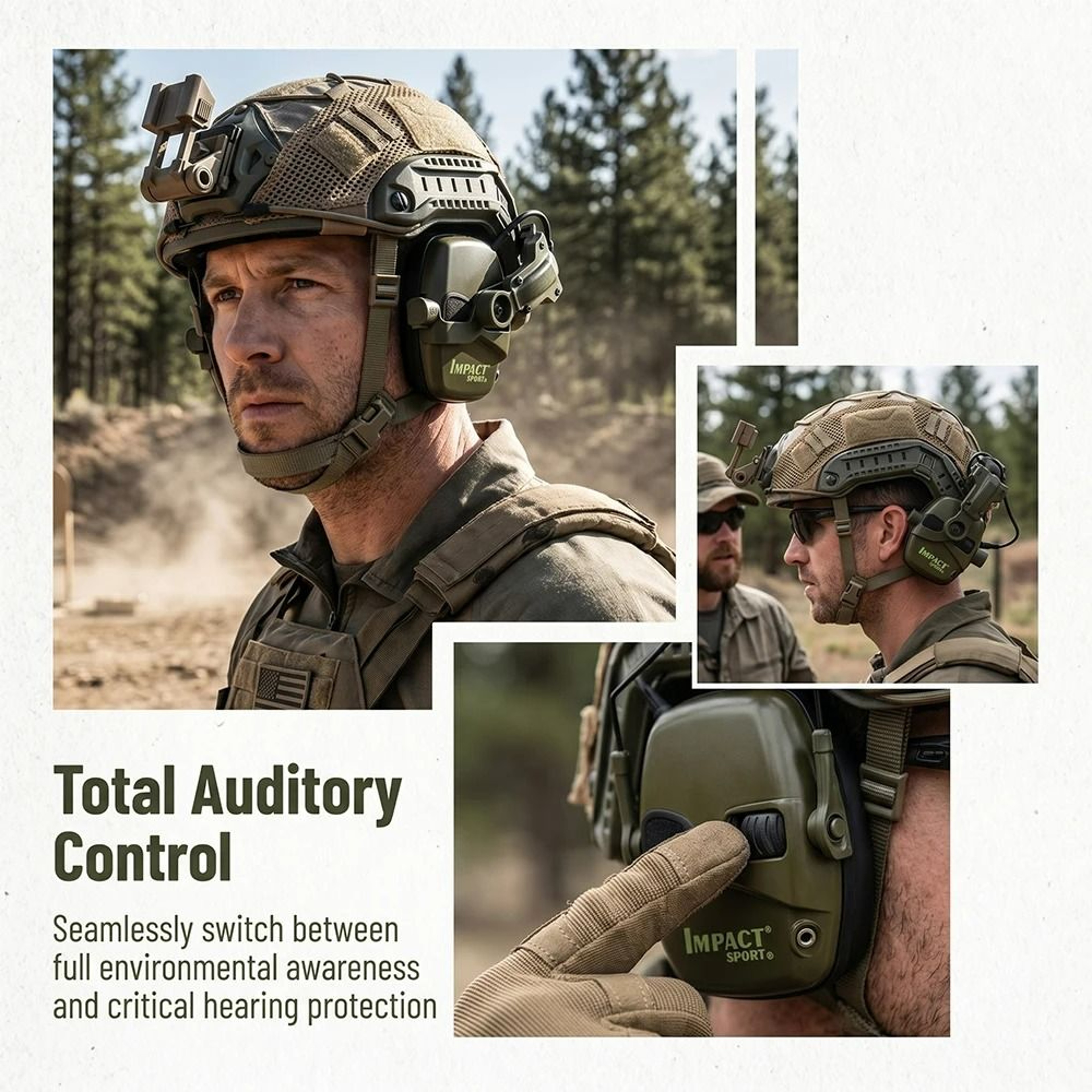 Tactical HelmetMounted Active Electronic Shooting Earmuffs 4