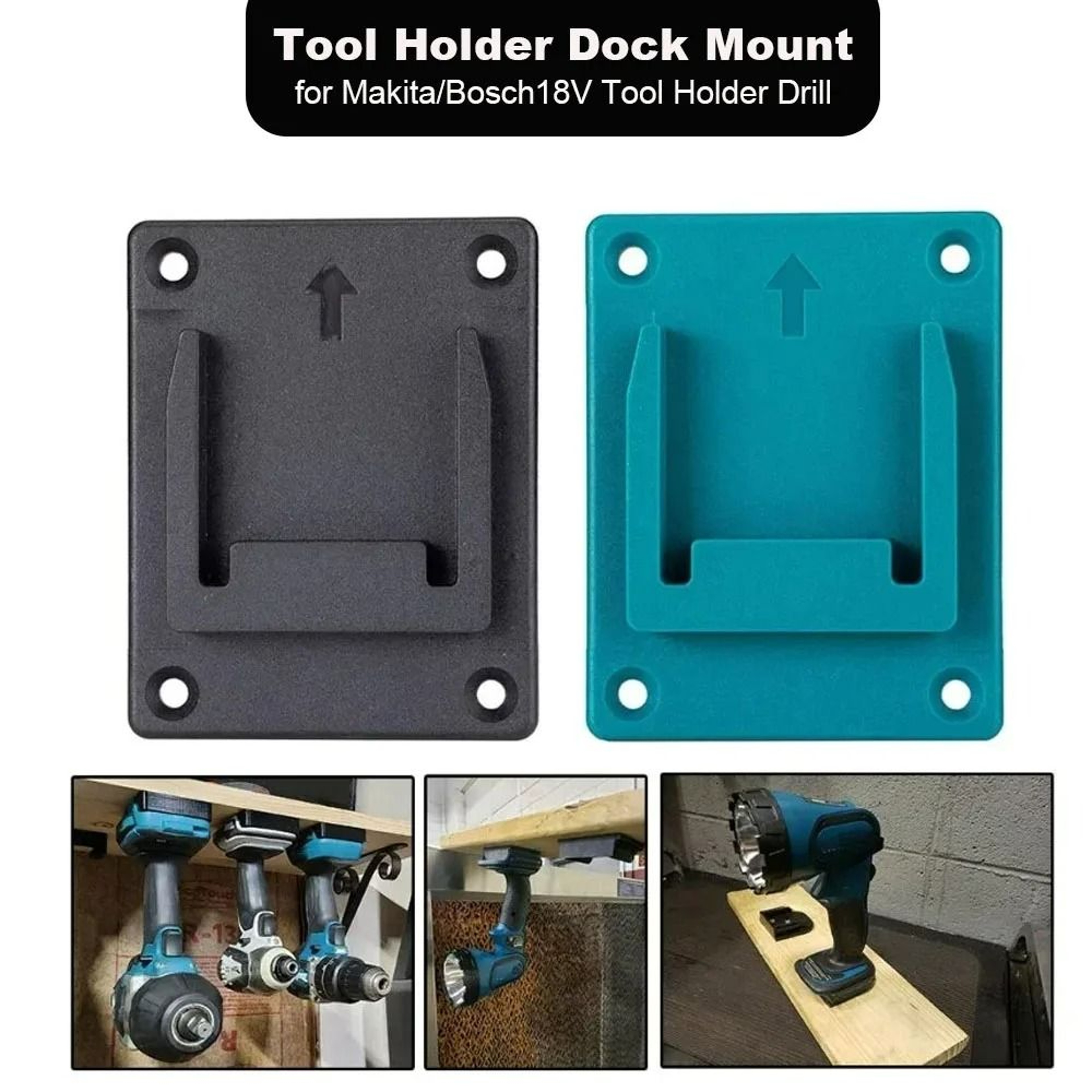 5Pack HeavyDuty Cordless Tool Mounts  Wall Storage Brackets For 18V Tools 0