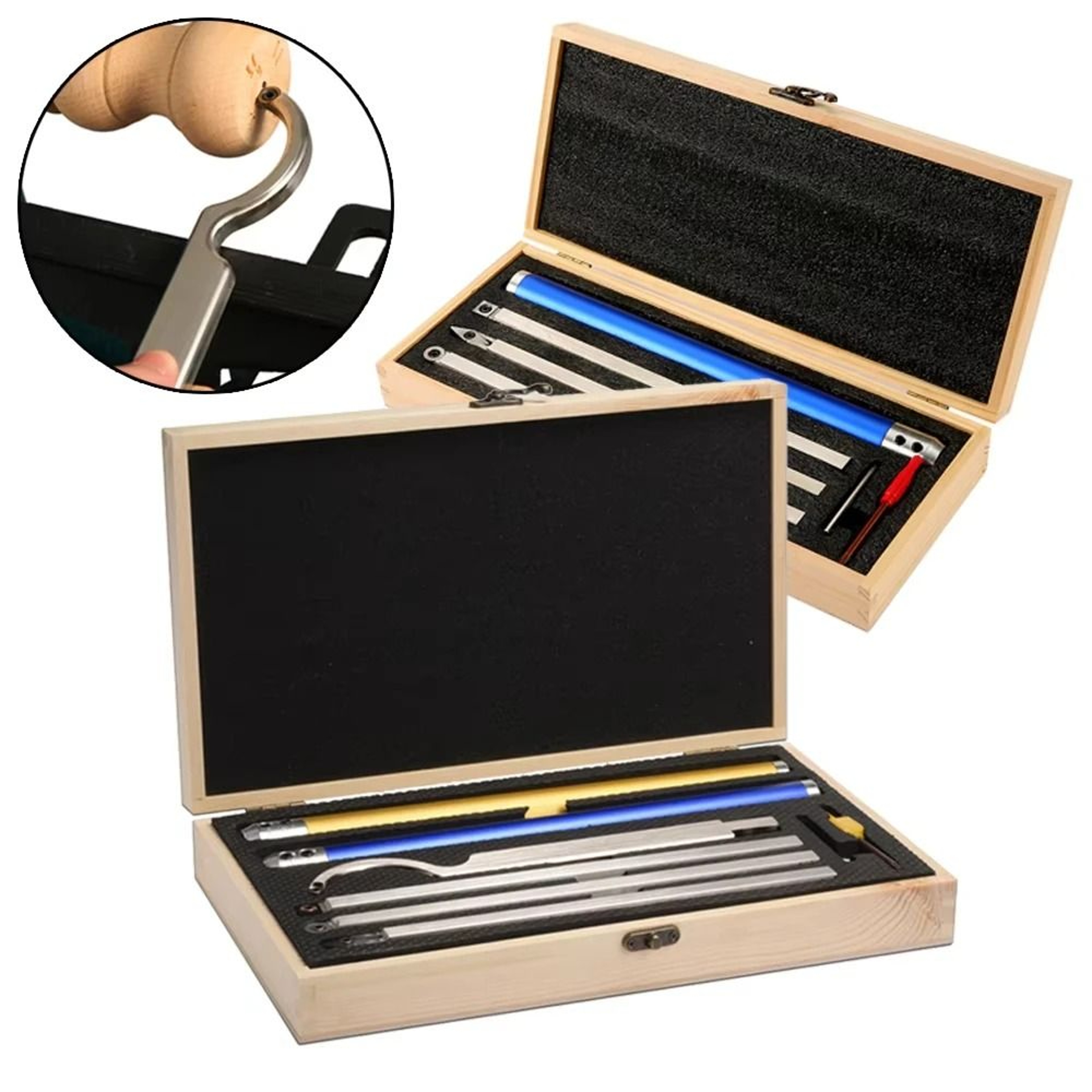 6in1 Indexable Carbide Woodturning Chisel Tool Set For Lathe Work 0