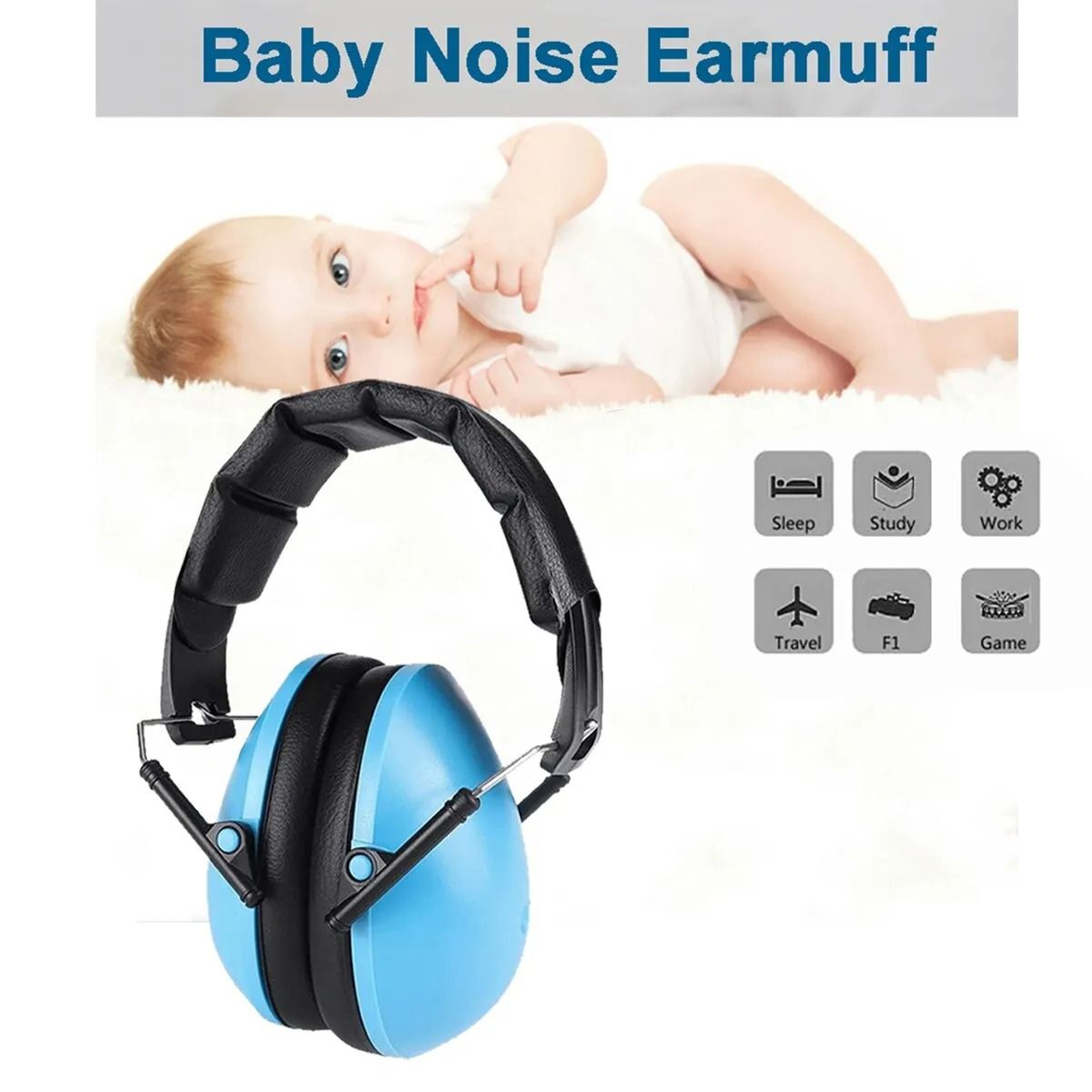 Adjustable Kids  Baby Noise Reduction Safety Earmuffs 0