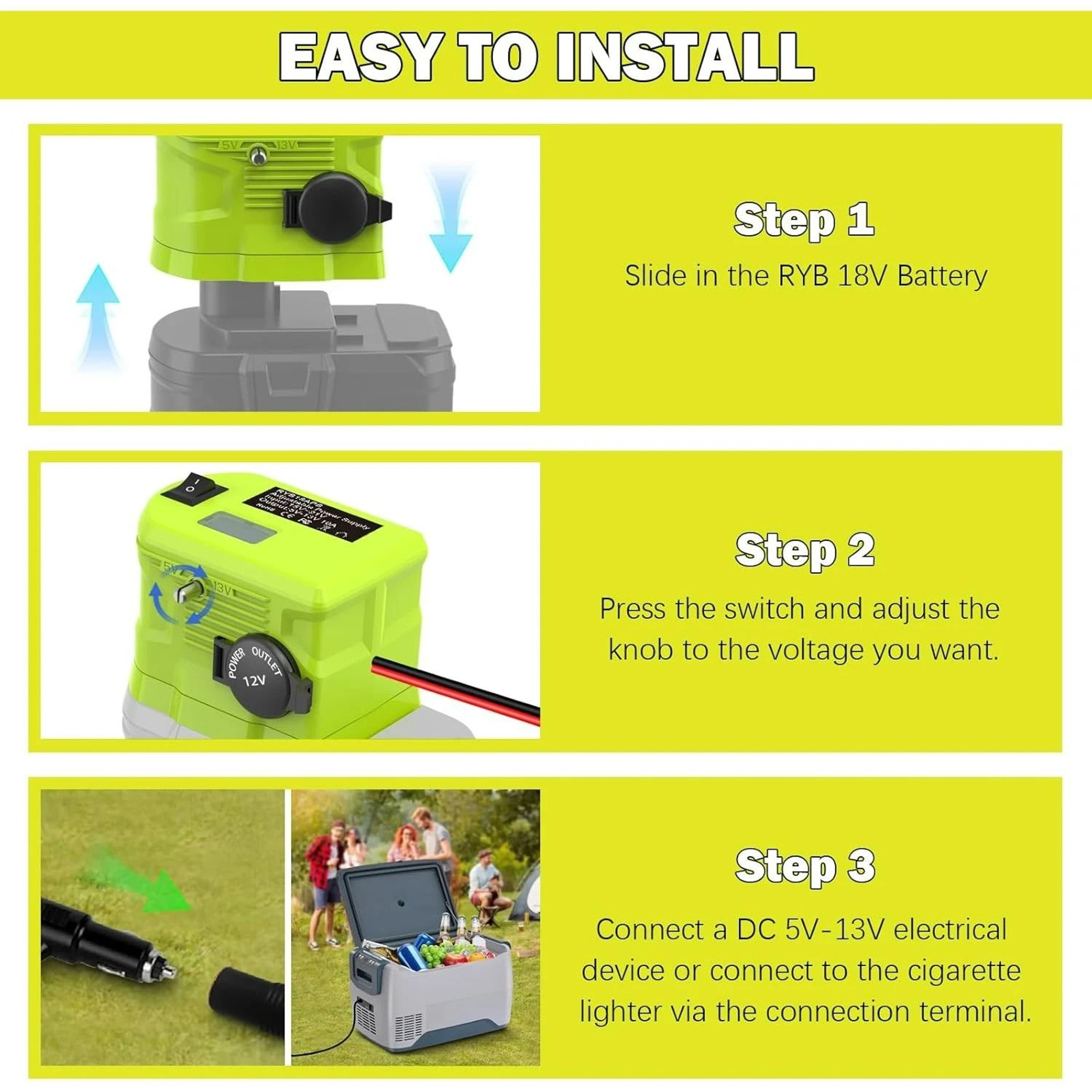 DC 18V To DC 12V StepDown Voltage Converter For 18V Lithium Batteries 3