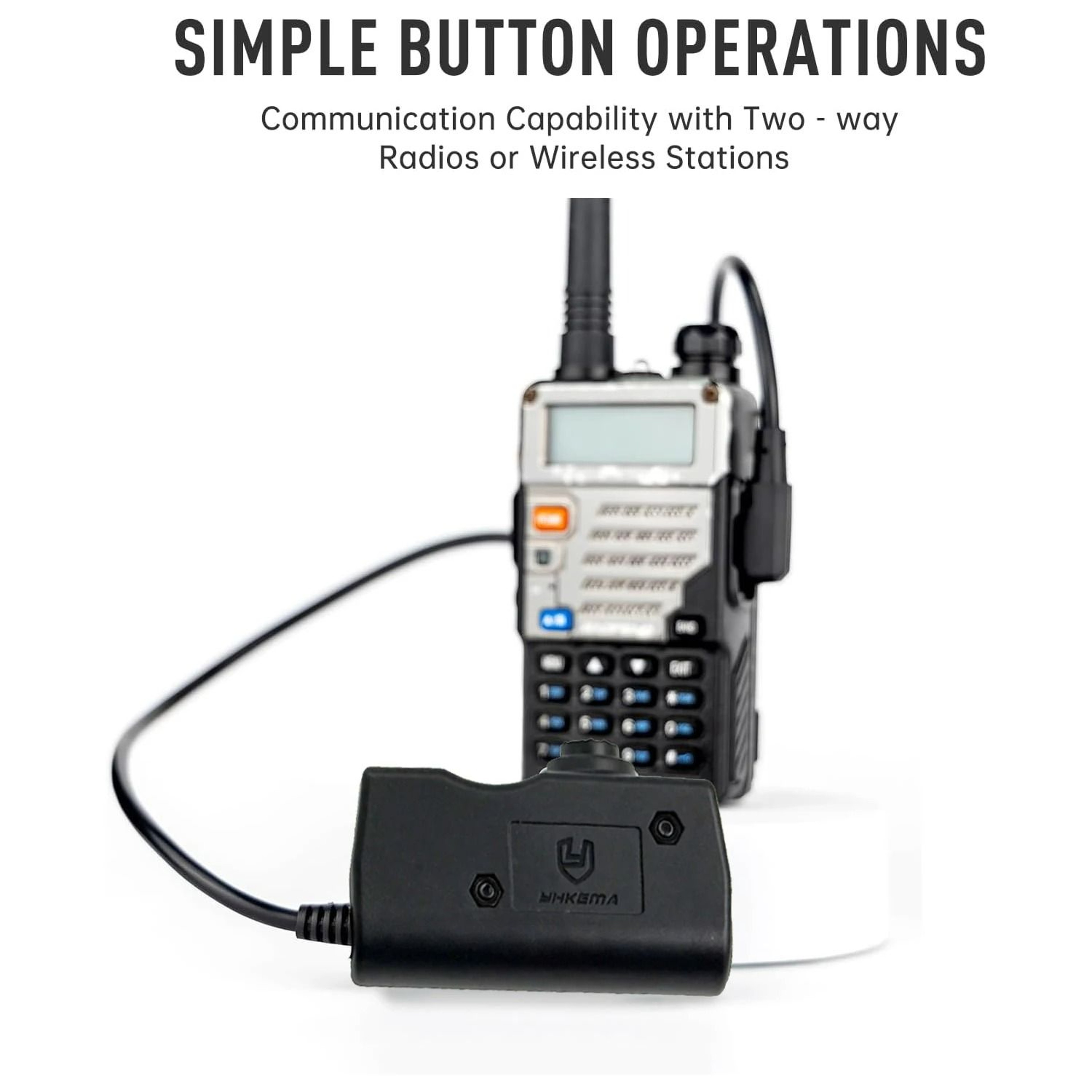 Tactical PushtoTalk U94 PTT Radio Adapter For Communications Headsets 3