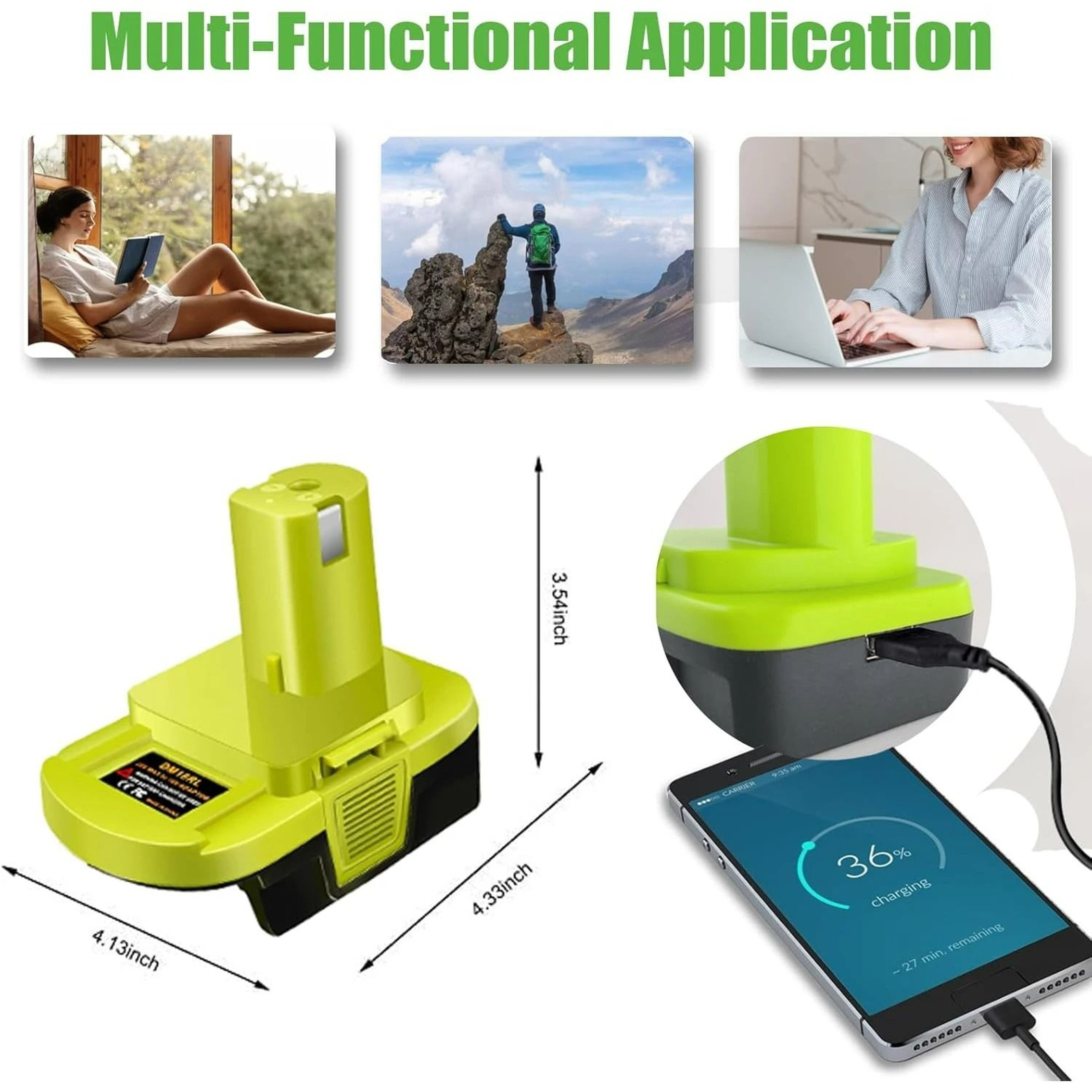 DualPlatform 18V20V Battery Adapter Converter For 18V Cordless Power Tools 4