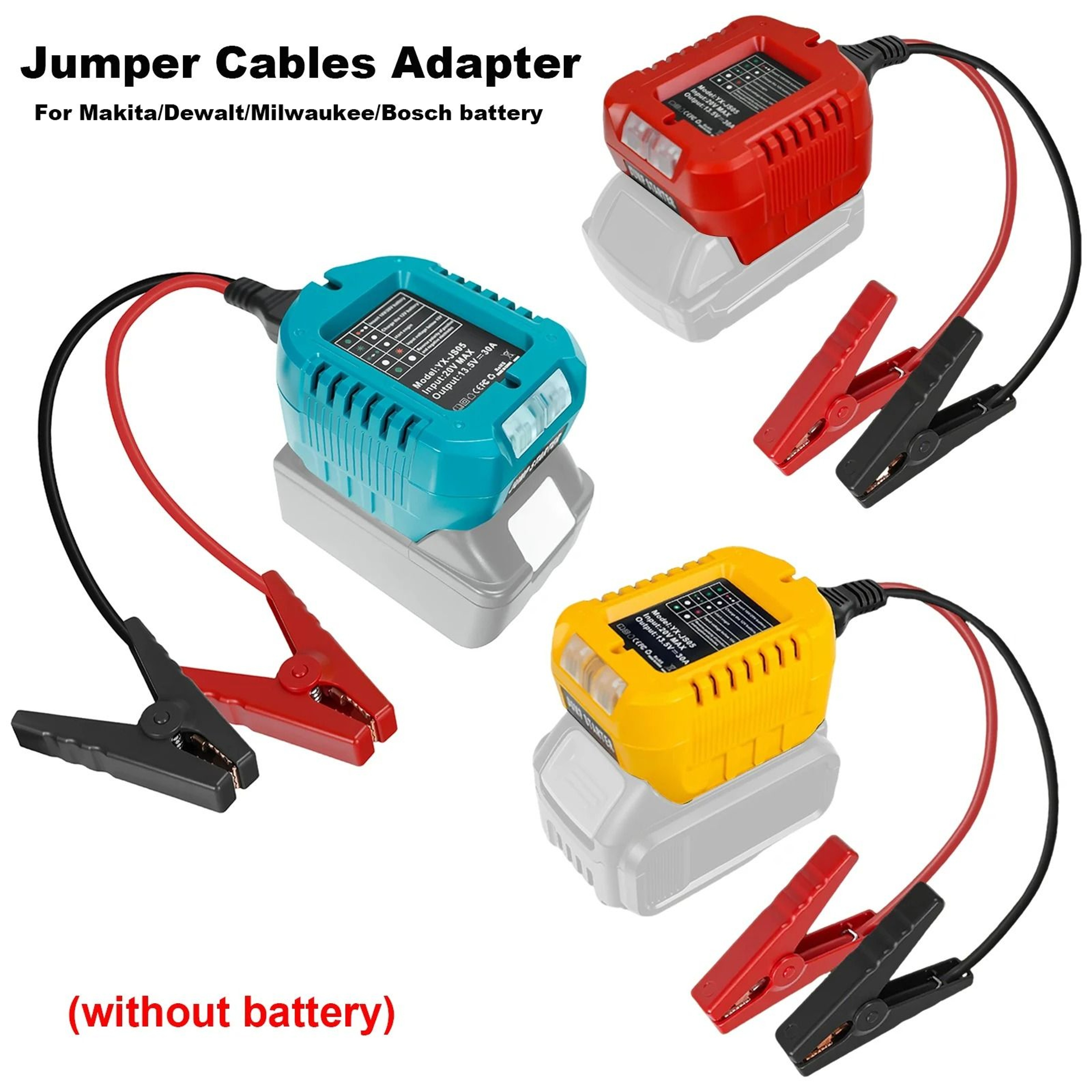 Emergency Car Jump Starter Cables  Booster Adapter For 18V20V Lithium Batteries 0