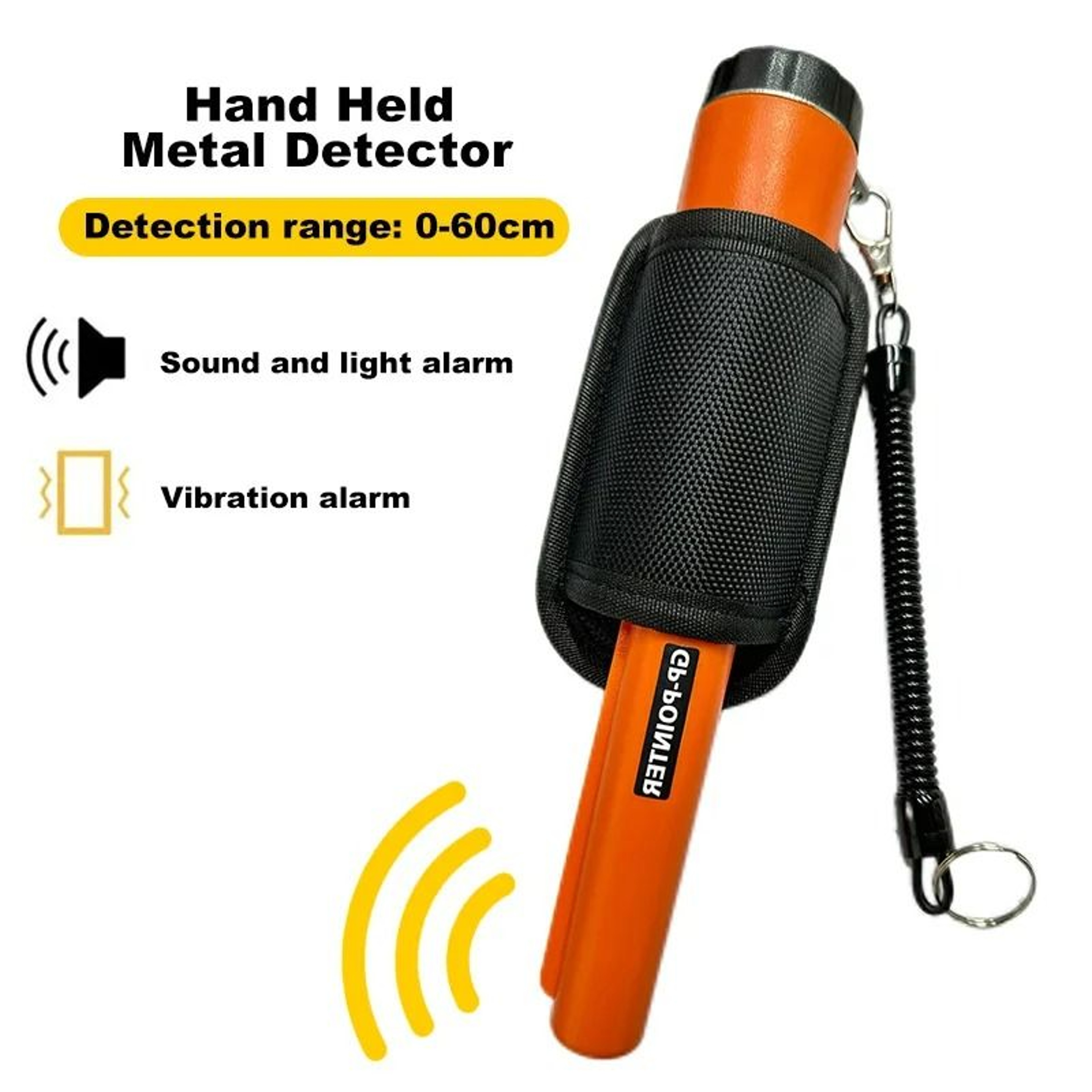 HighPrecision Handheld Metal Detector Pinpointer Wand  360Degree Positioning Probe 1