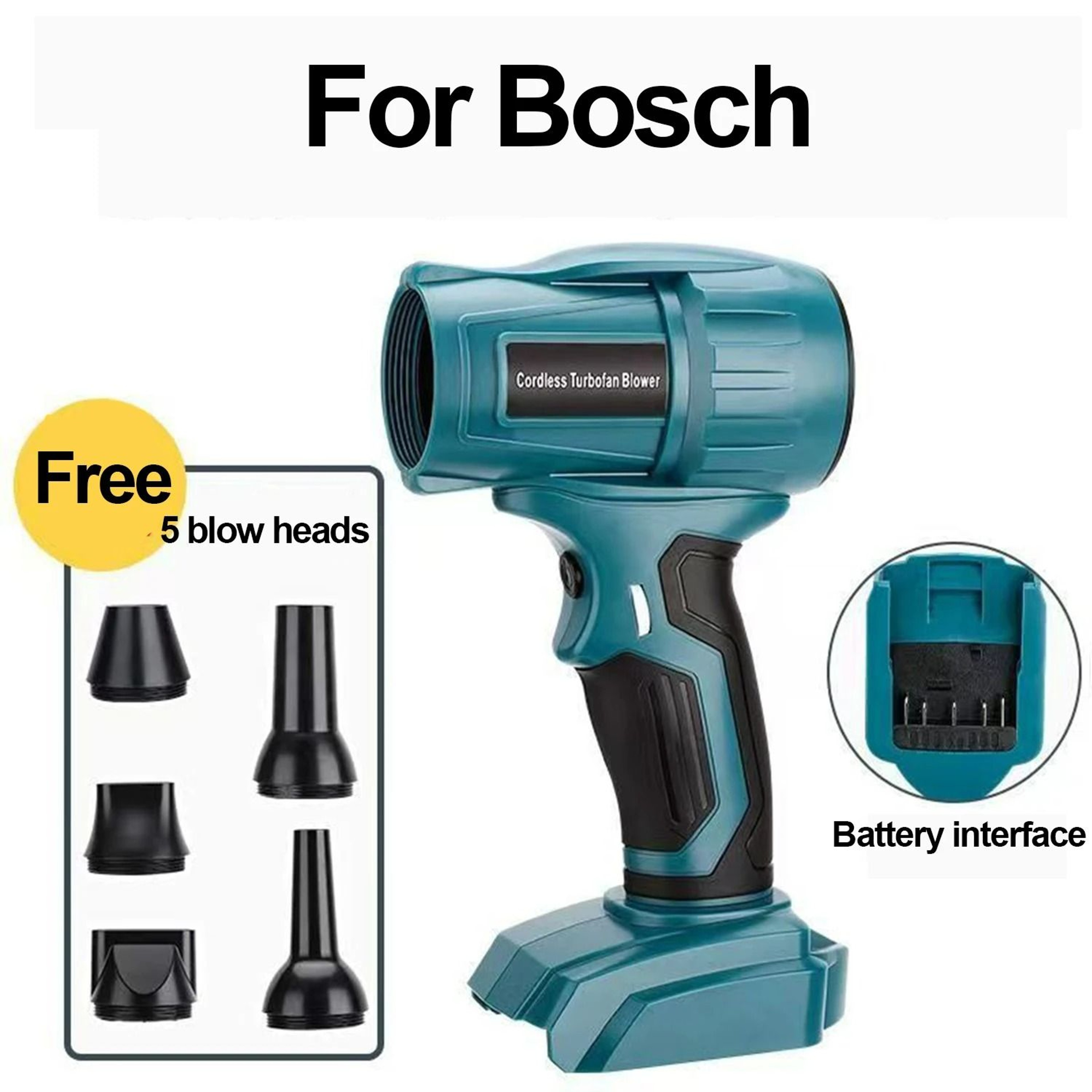 HighPower Cordless Brushless Turbo Jet Fan  Handheld Air Blower For 18V20V Lithium Batteries 7