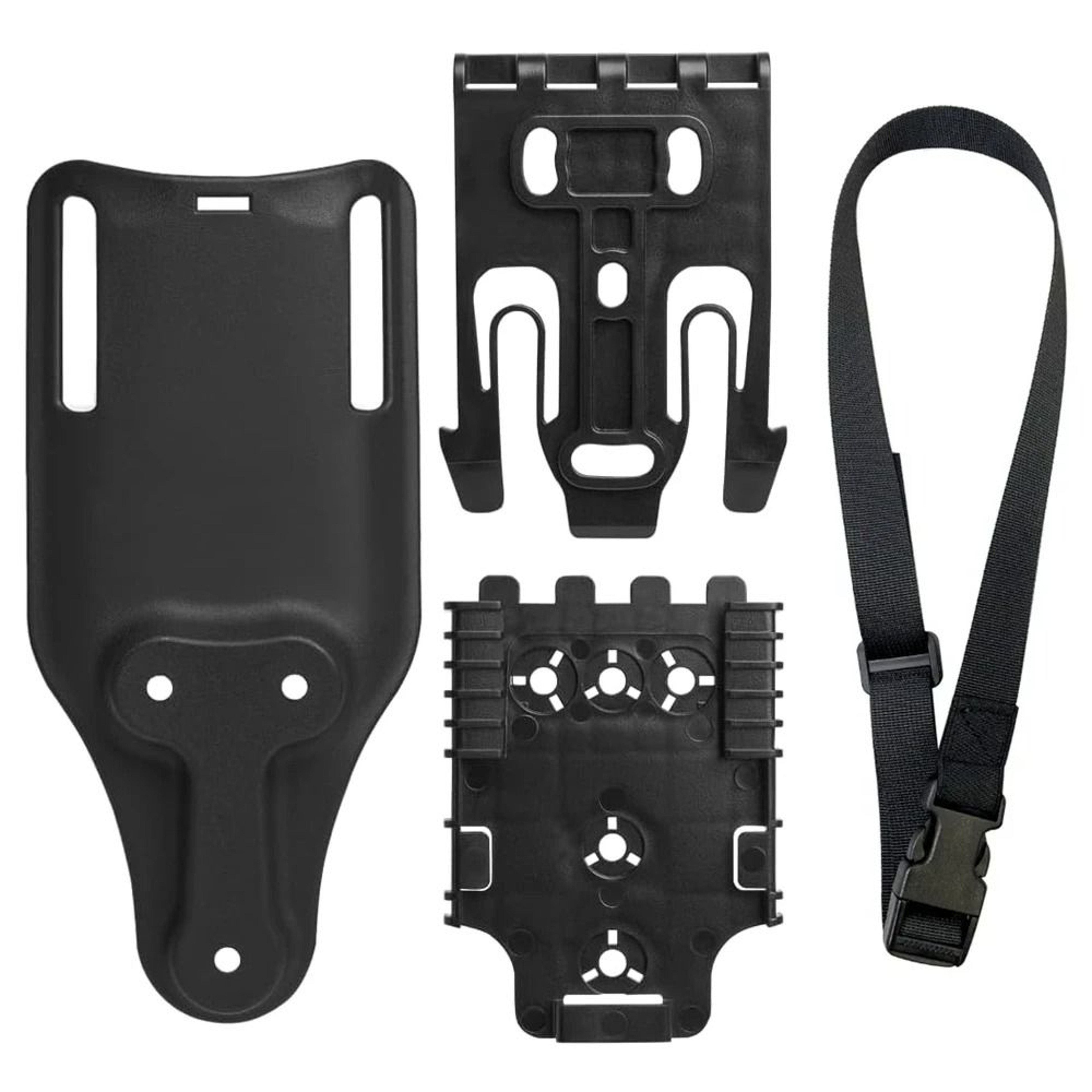 QuickLocking Modular Holster Mount Kit With Receiver Plate LowRide Belt Loop  Thigh Strap 0