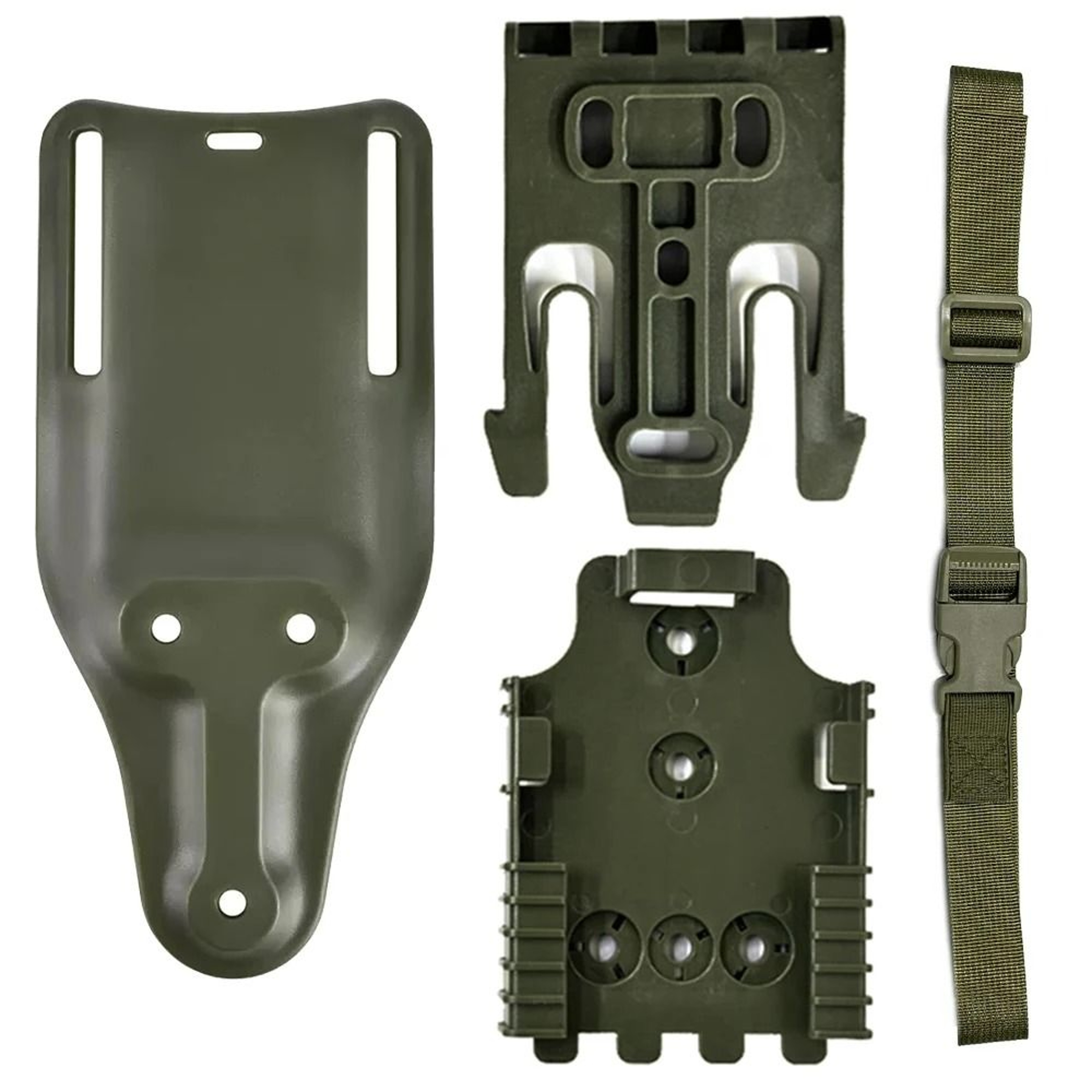 QuickLocking Modular Holster Mount Kit With Receiver Plate LowRide Belt Loop  Thigh Strap 6