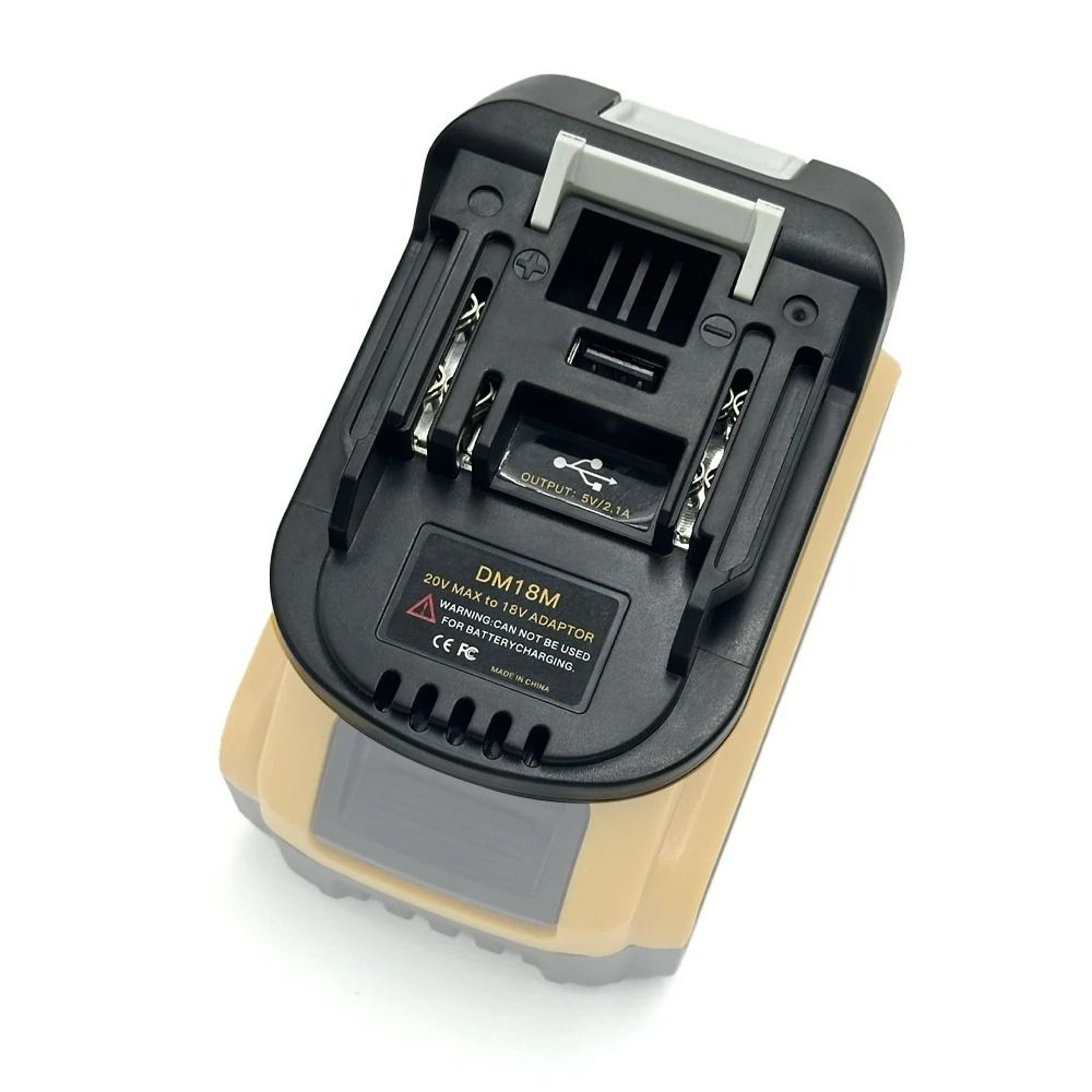 DualPlatform Battery Converter Adapter With USB Port For 18V20V Lithium Batteries To 18V Cordless T 2