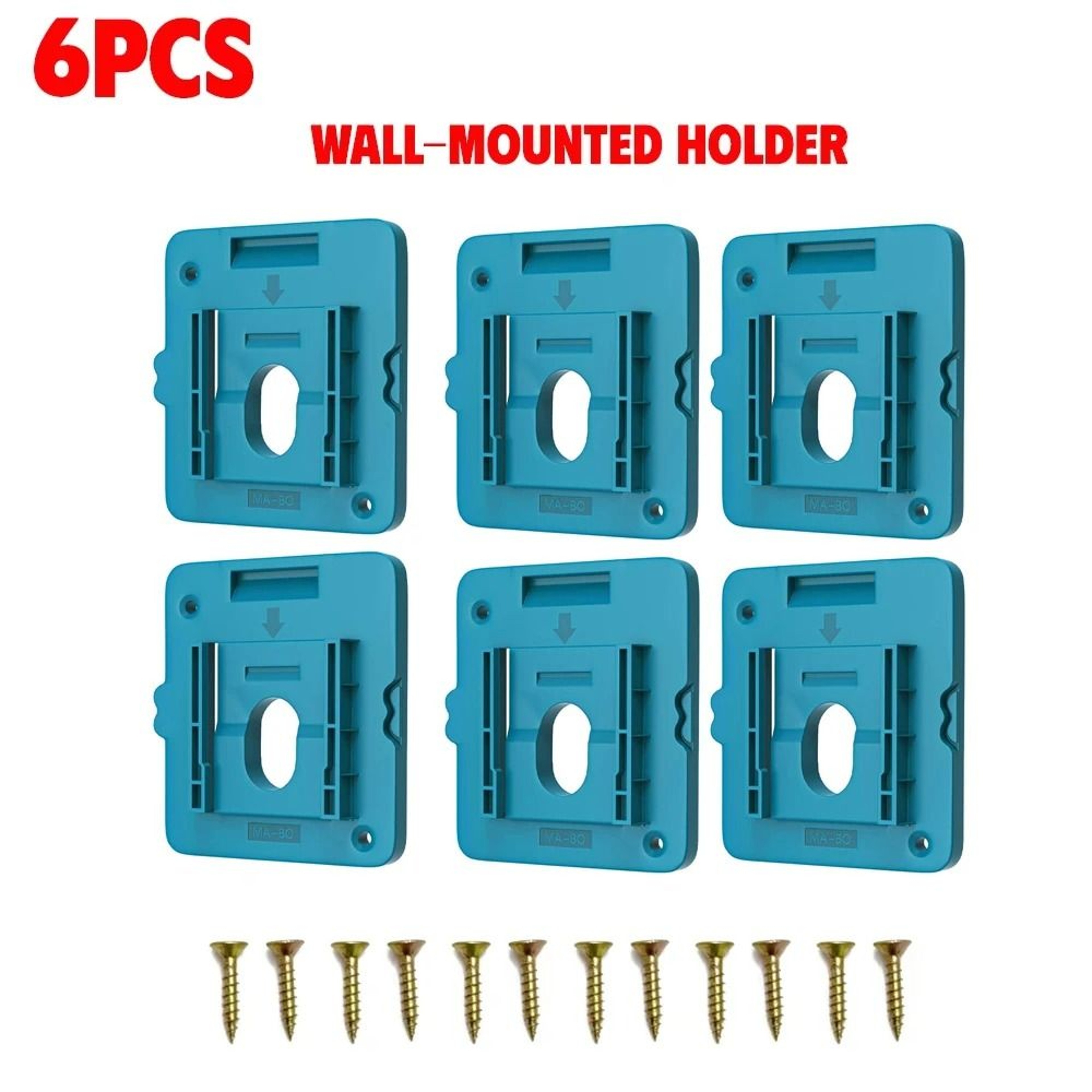 HeavyDuty 6Slot Portable Battery Carrier Rack  Organizer For 144V18V Lithium Batteries 8
