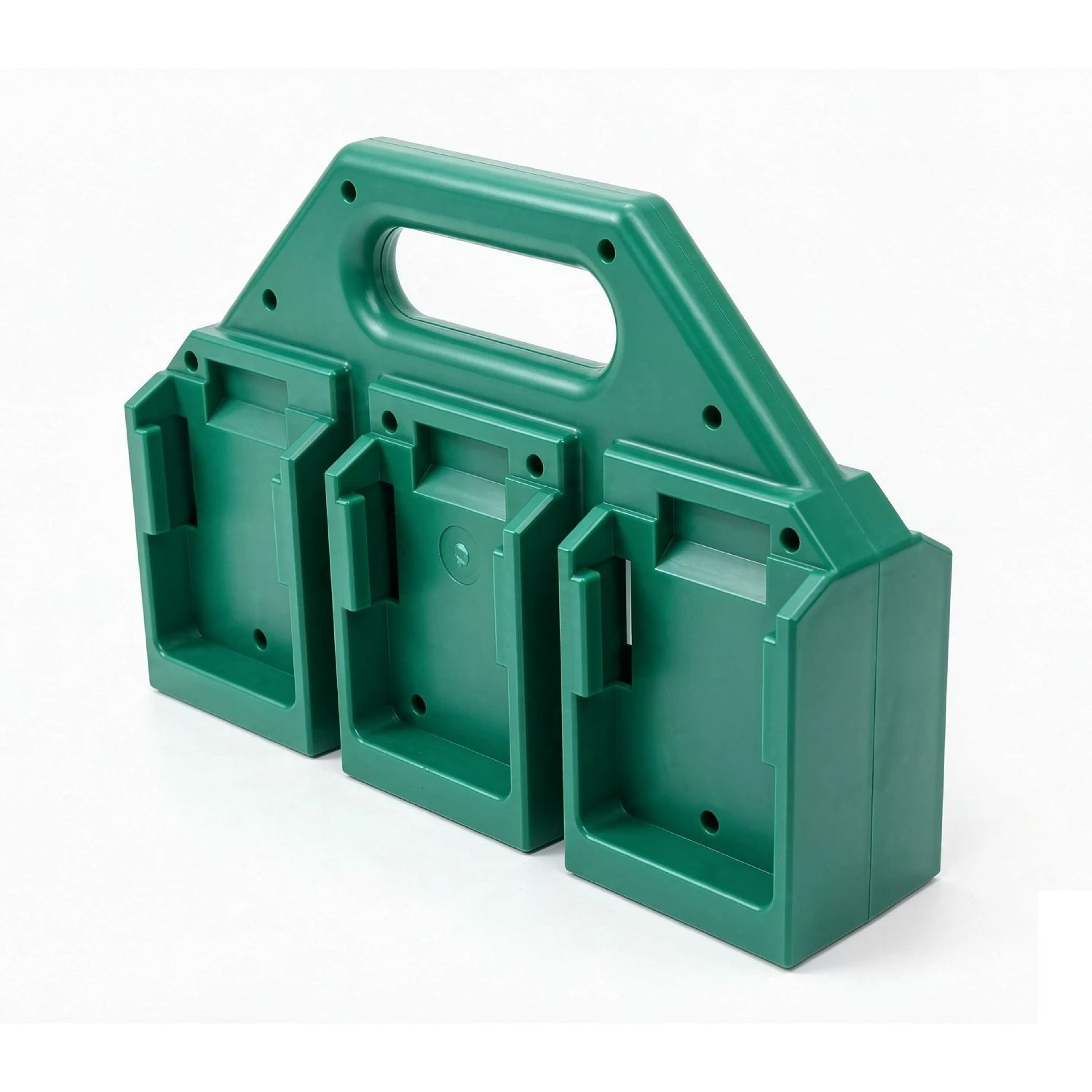 HeavyDuty 6Slot Portable Battery Carrier Rack  Organizer For 144V18V Lithium Batteries 7