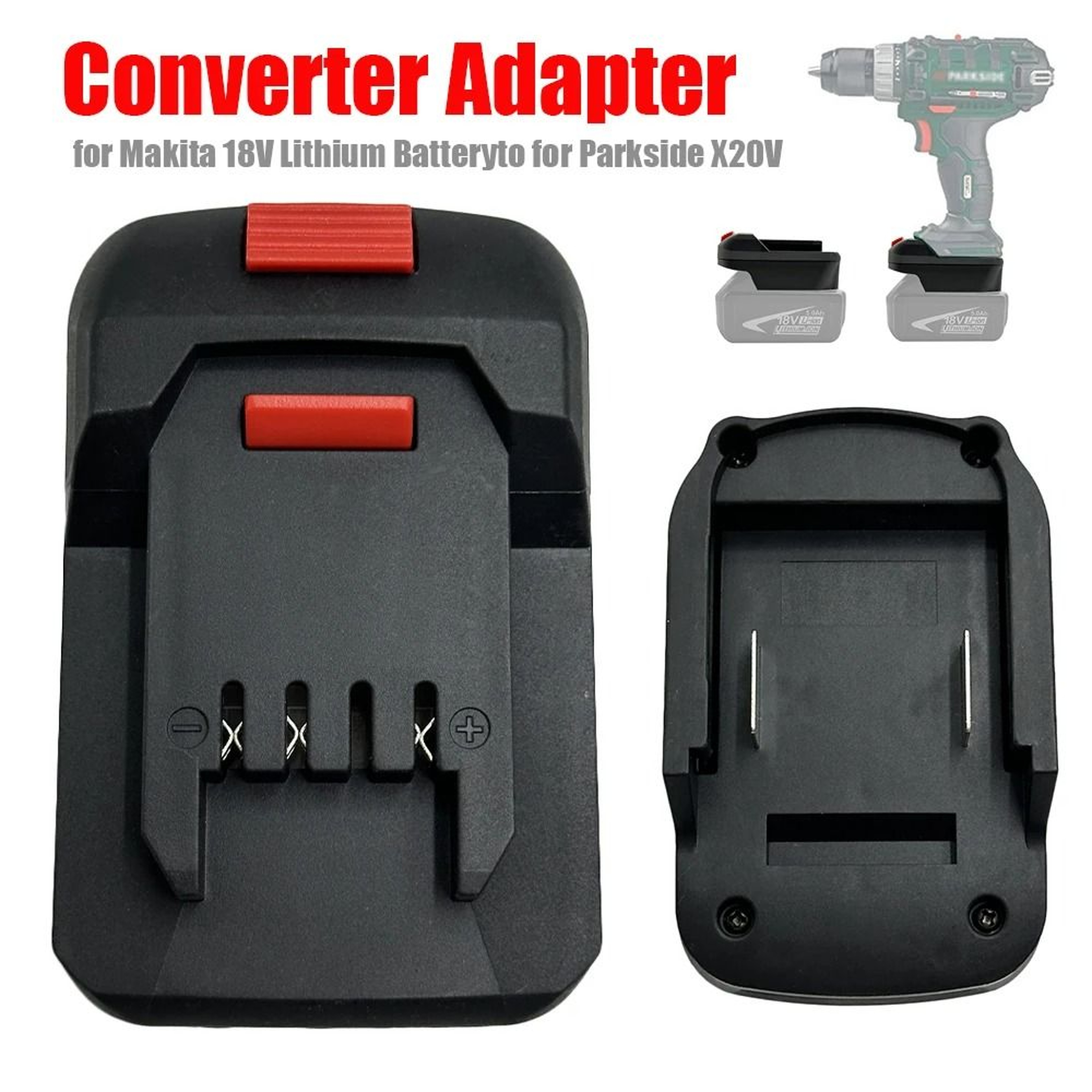 CrossPlatform Battery Converter Adapter For 18V Lithium Batteries To 20V Cordless Tools 0