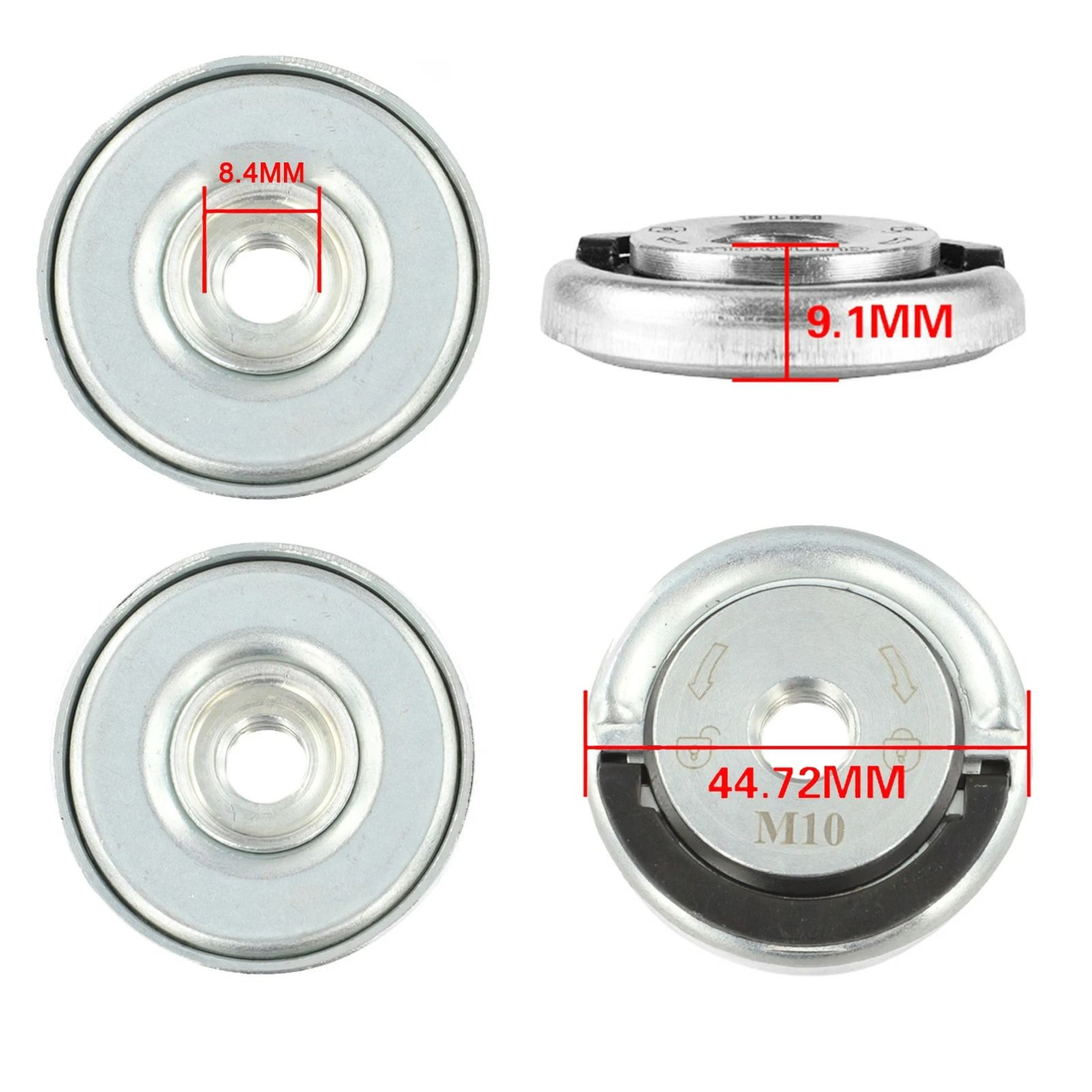 M10 Thread QuickRelease Self Locking Angle Grinder Flange Nut  Clamp Plate 4