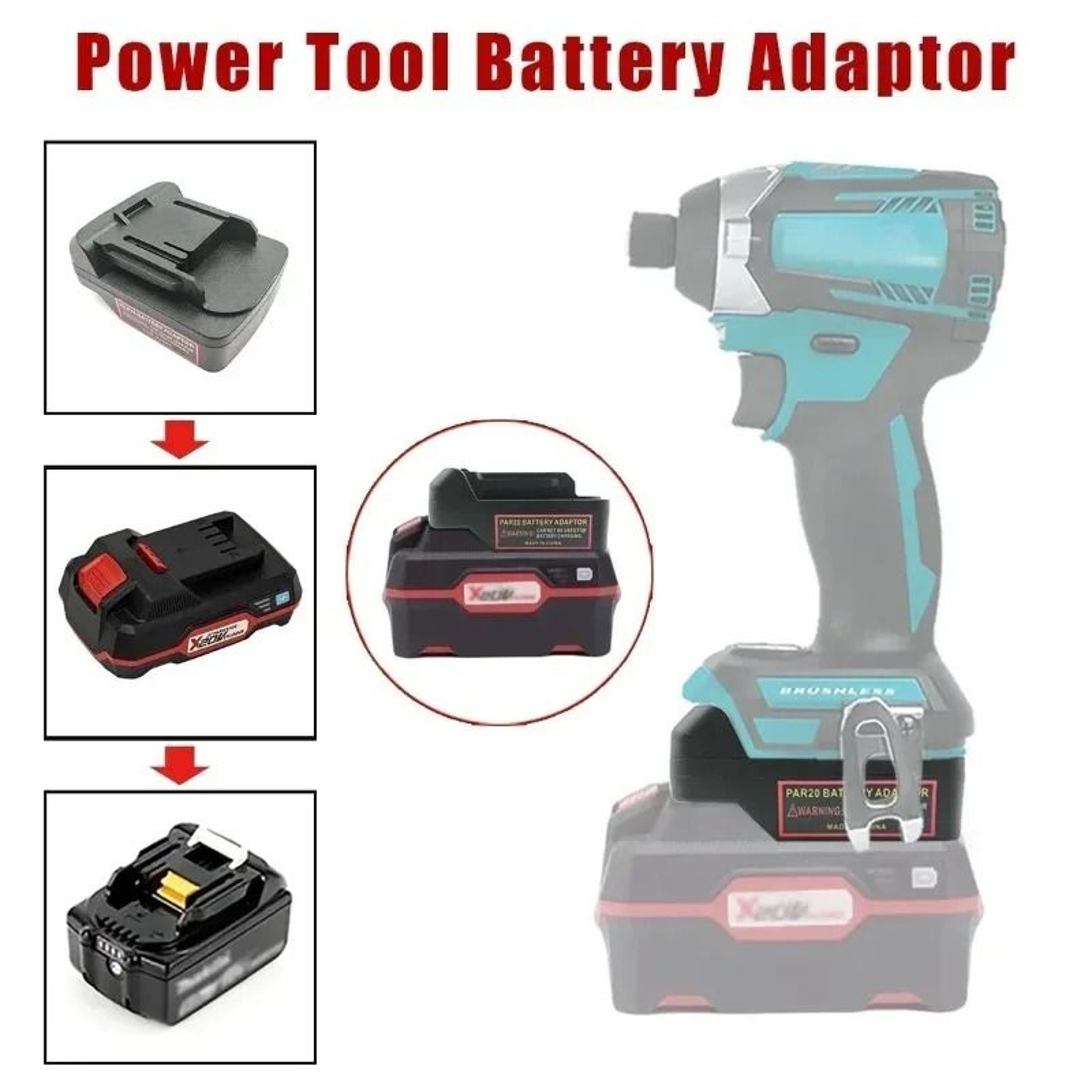 Cross Battery Converter Adapter For 20V Lithium Batteries To 18V Cordless Tools 2