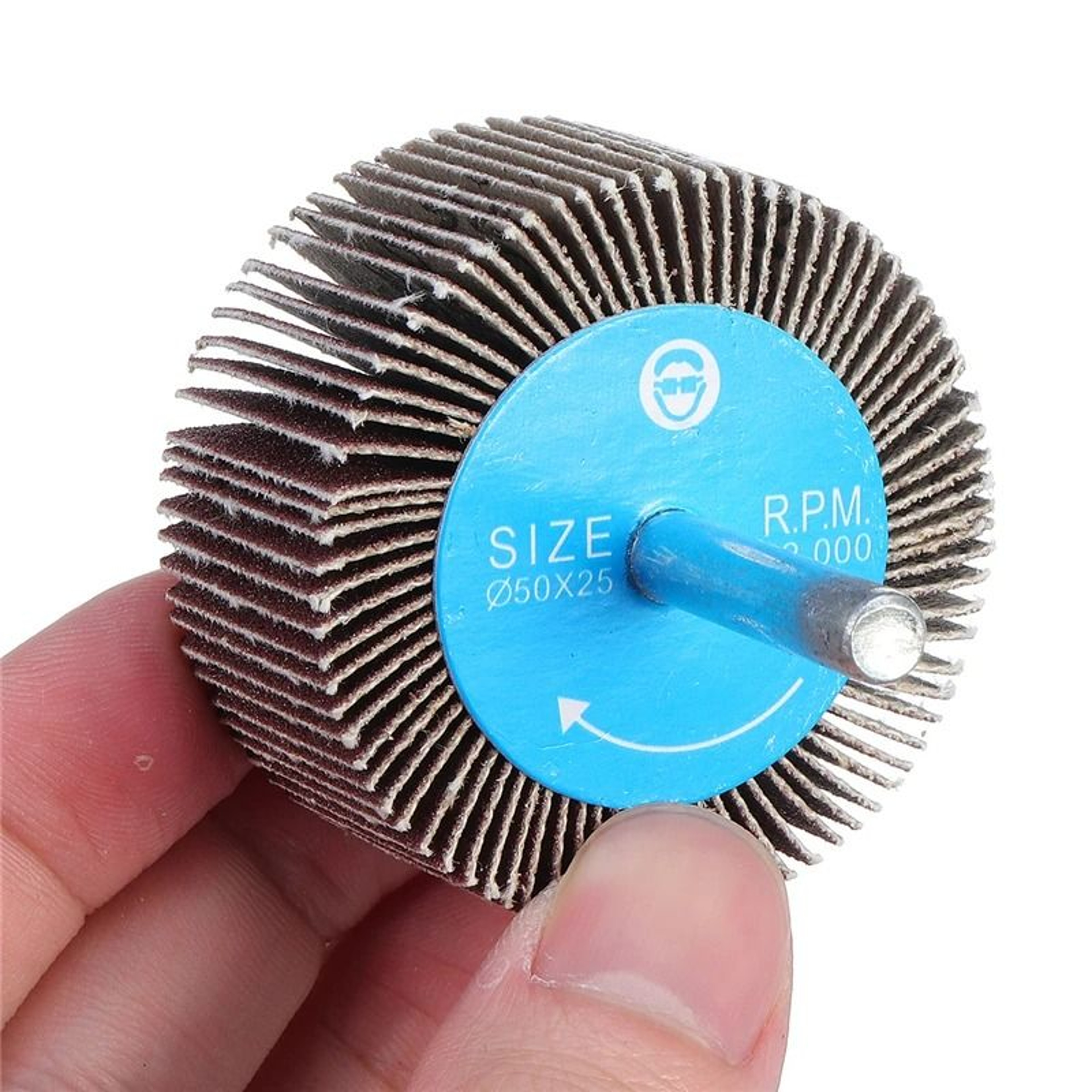 180Grit Mounted Abrasive Flap Wheel Set For Rotary Tools 25mm 30mm 40mm 50mm 4