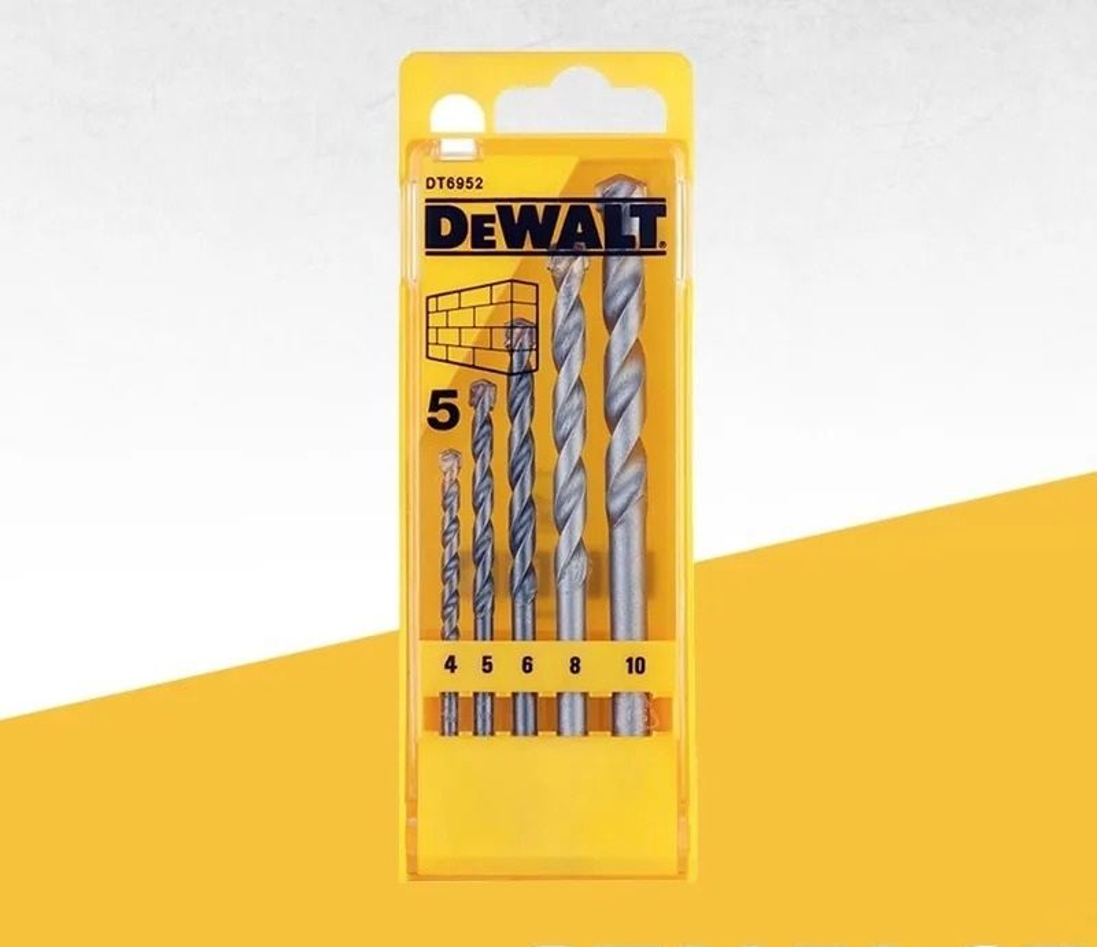 5Piece CarbideTipped Masonry Drill Bit Set For Concrete Brick And Stone 0