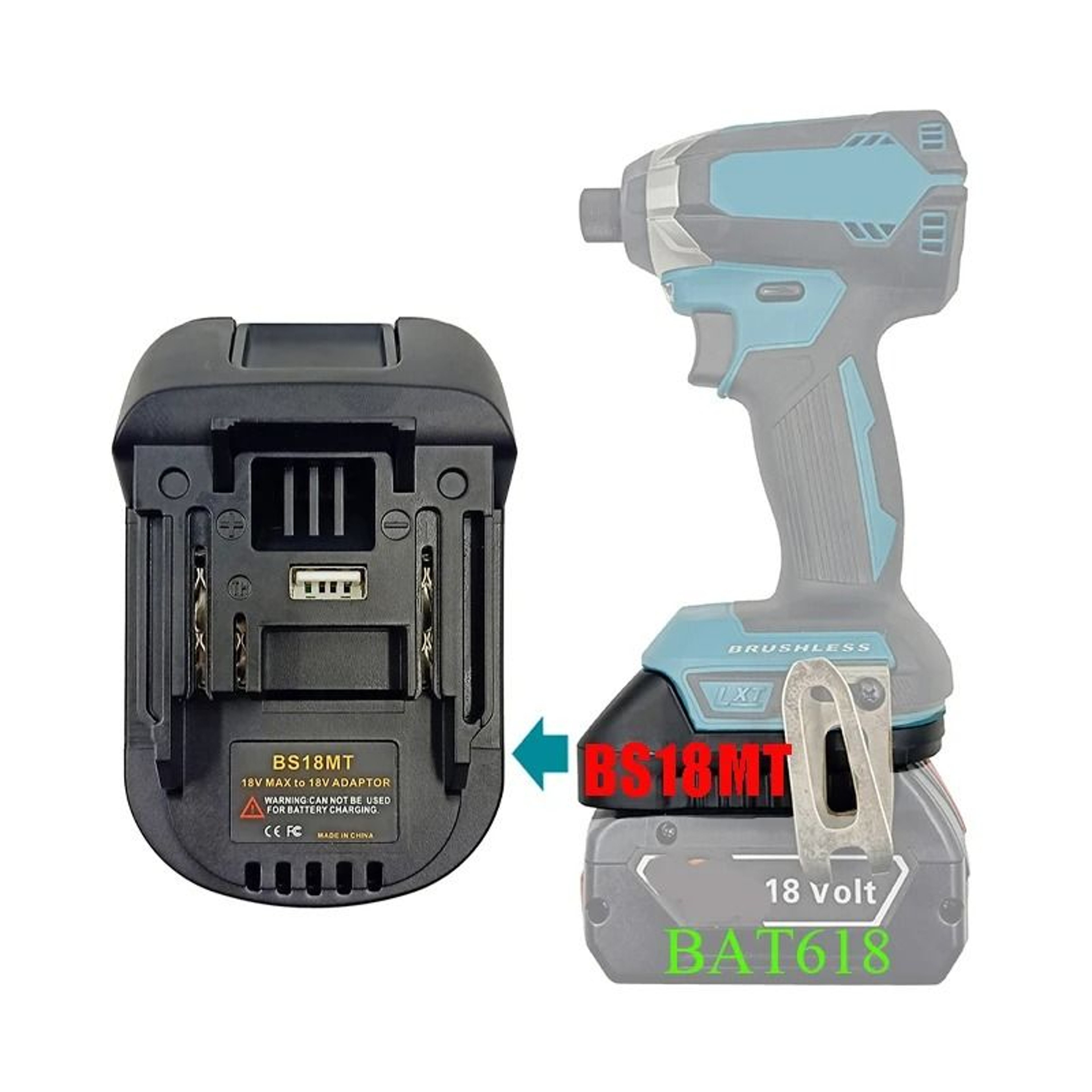 HighDurability CrossPlatform Battery Converter Adapter For 18V20V Lithium Batteries To 18V Cordless 4