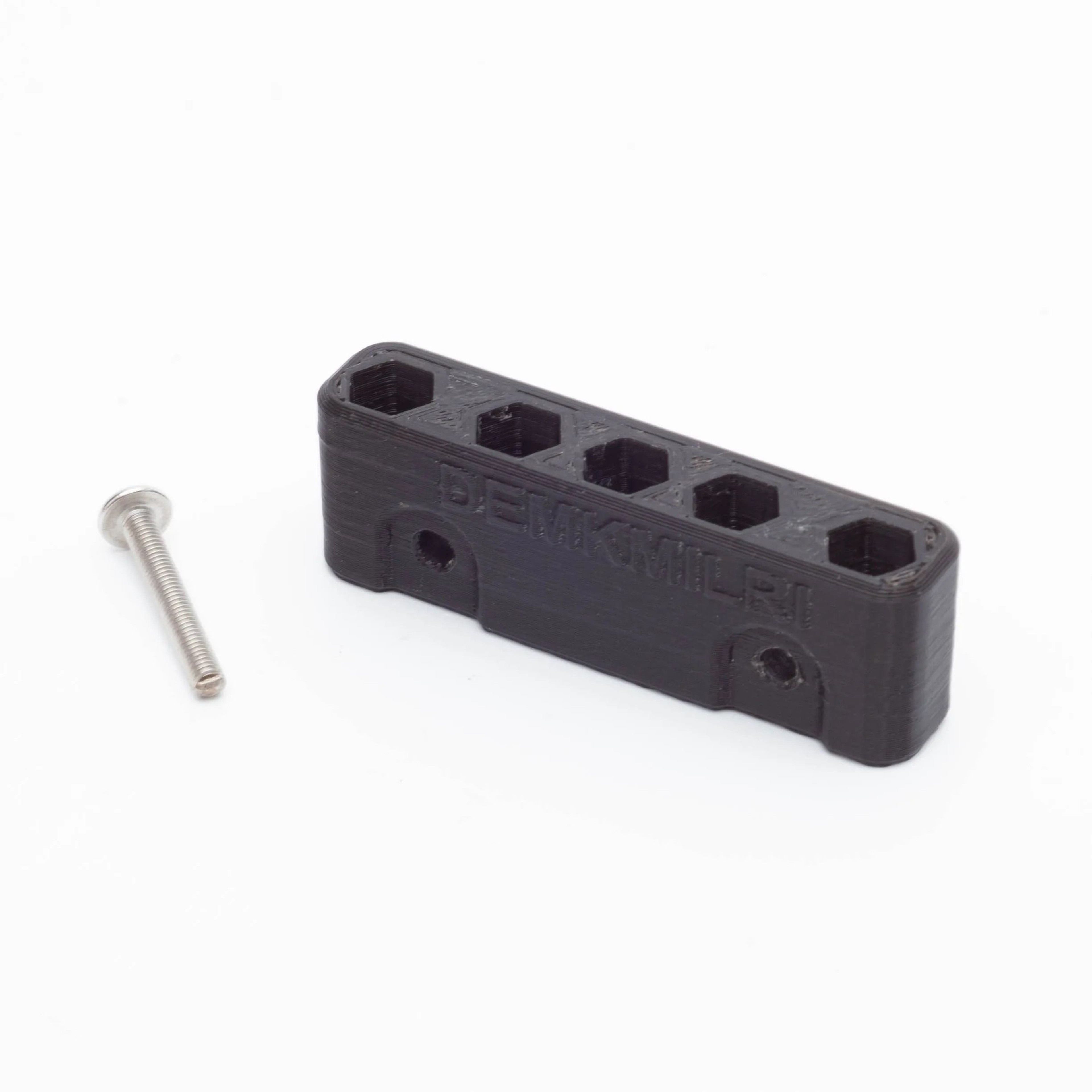 SideMount 5Slot Magnetic Cordless Drill  Impact Driver Bit Organizer With Mounting Screw 1