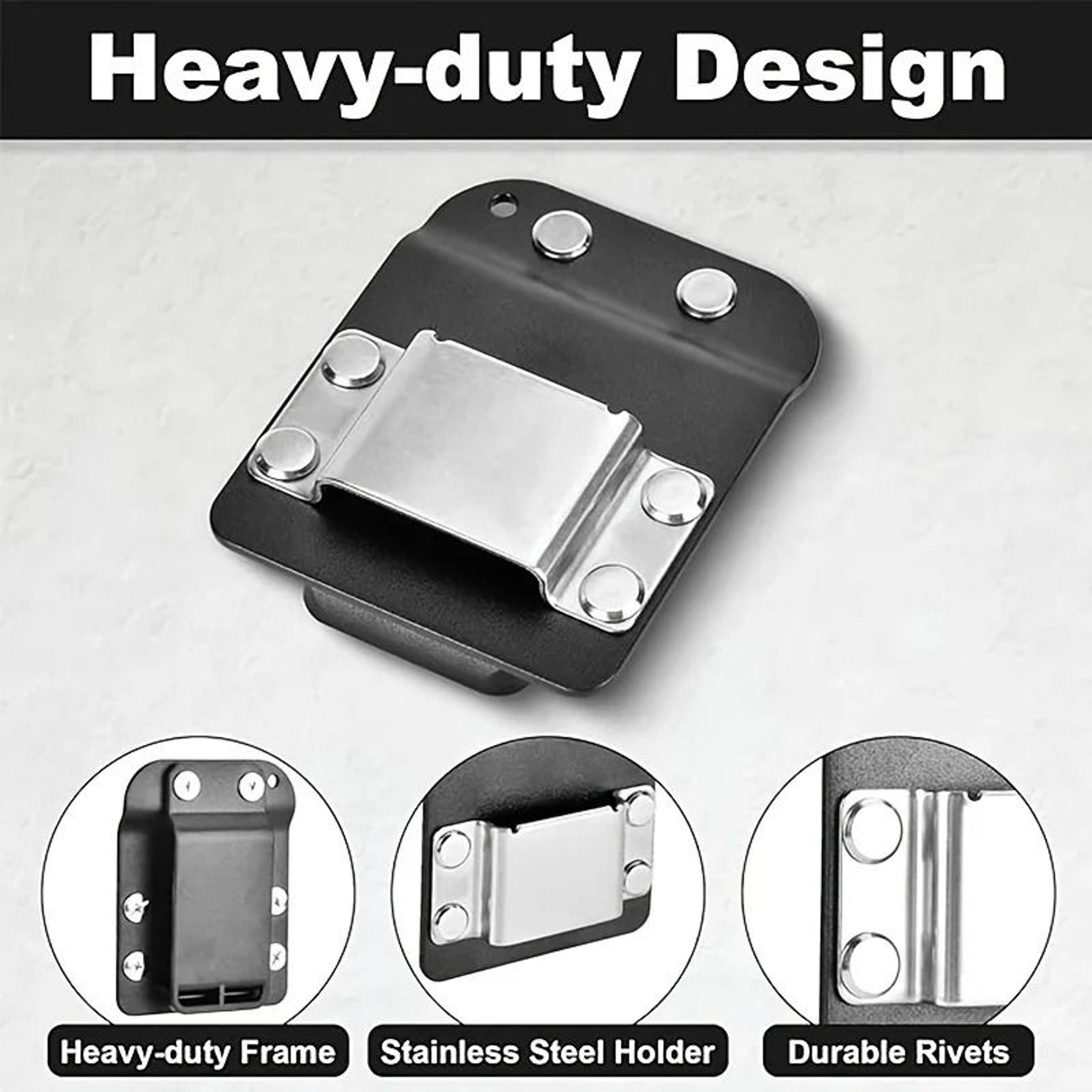 ClipOn Tool Belt Drill Holster  Utility Hook For Cordless Drills Impacts  Tape Measures 4