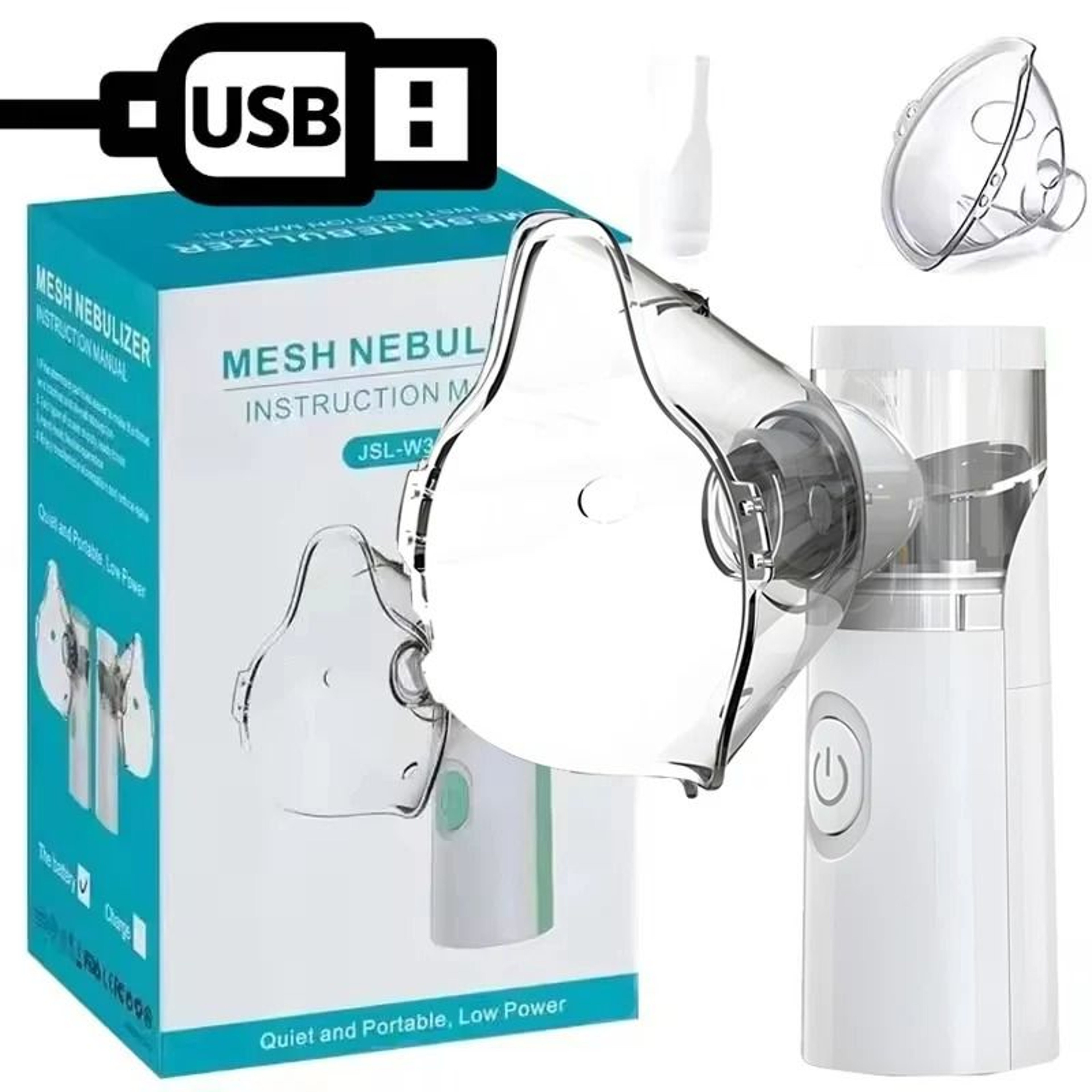 Portable Ultrasonic Silent Mesh Nebulizer For Kids Adults  Pets 10