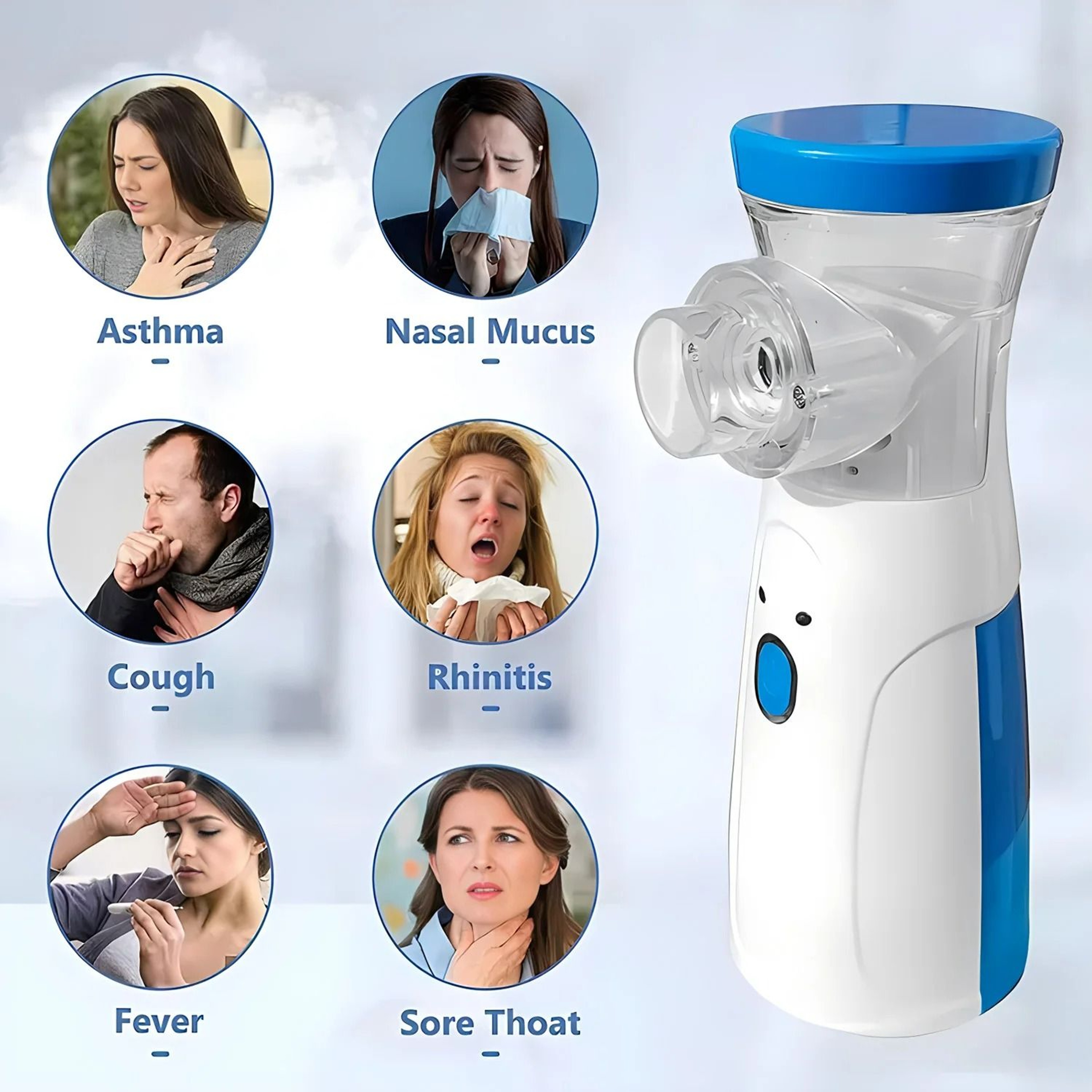 Portable Ultrasonic Silent Mesh Nebulizer For Kids Adults  Pets 5