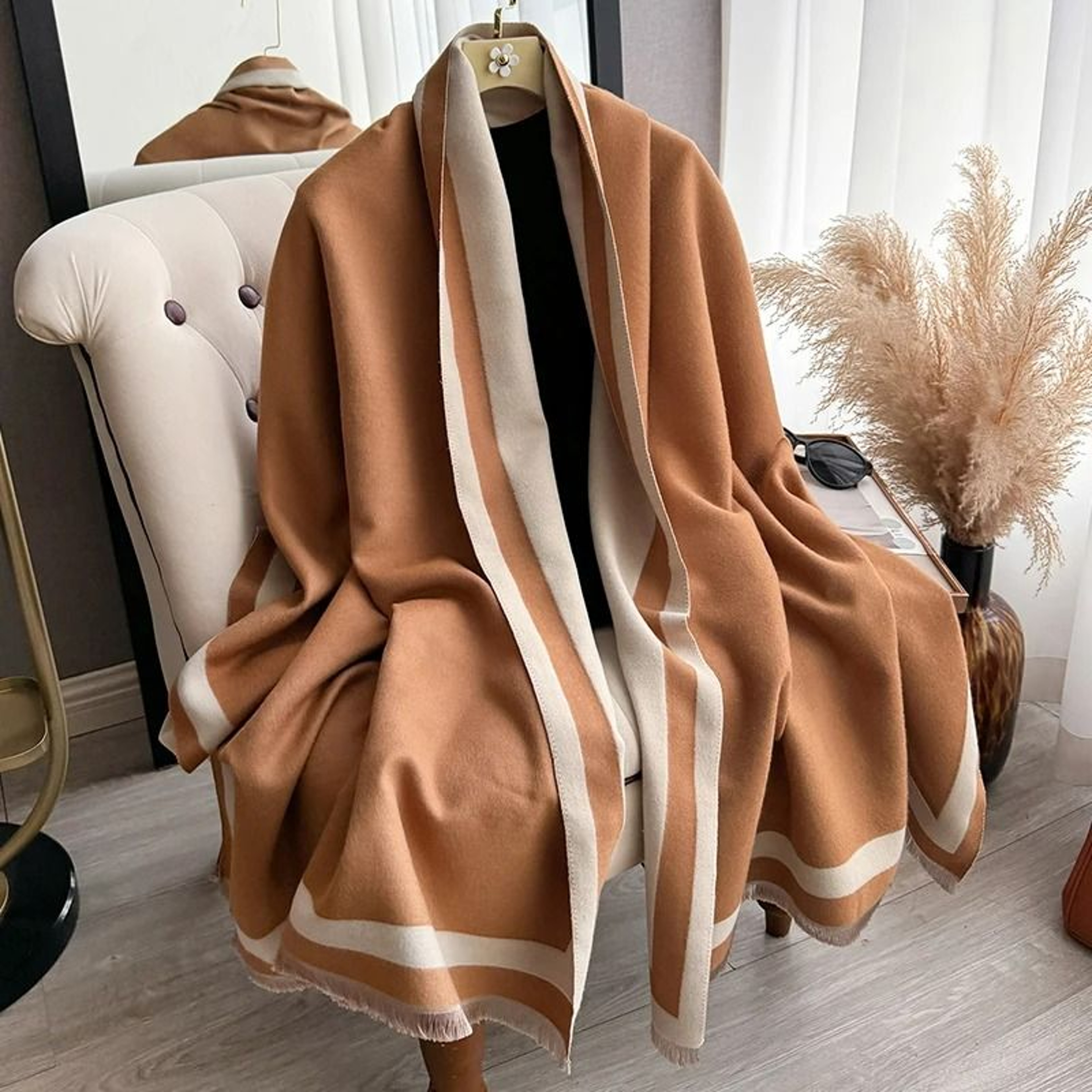 Womens Luxury CashmereFeel Warm Winter Shawl Blanket Scarf 3