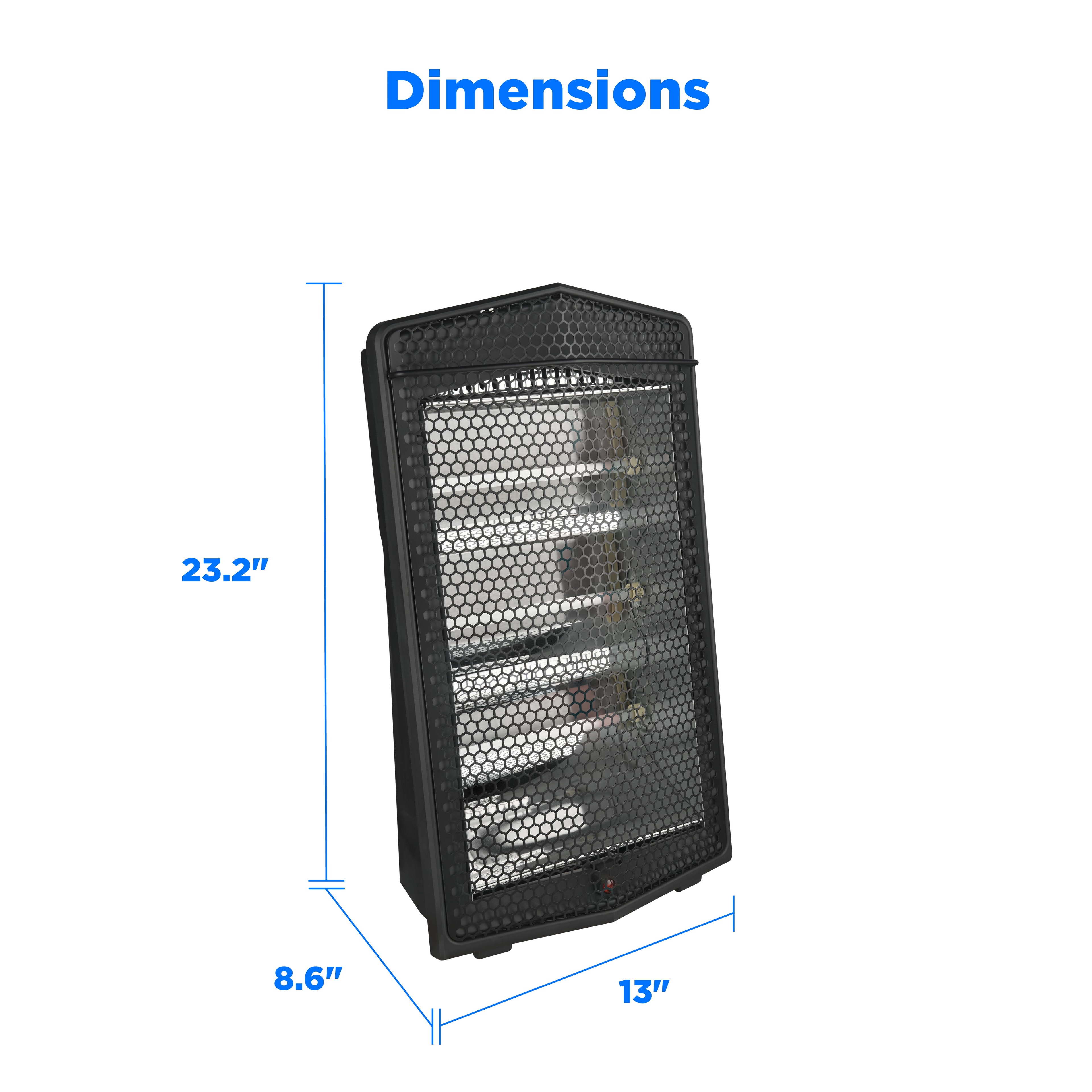1500W Portable Quartz Radiant Space Heater With 3 Heat Settings 4