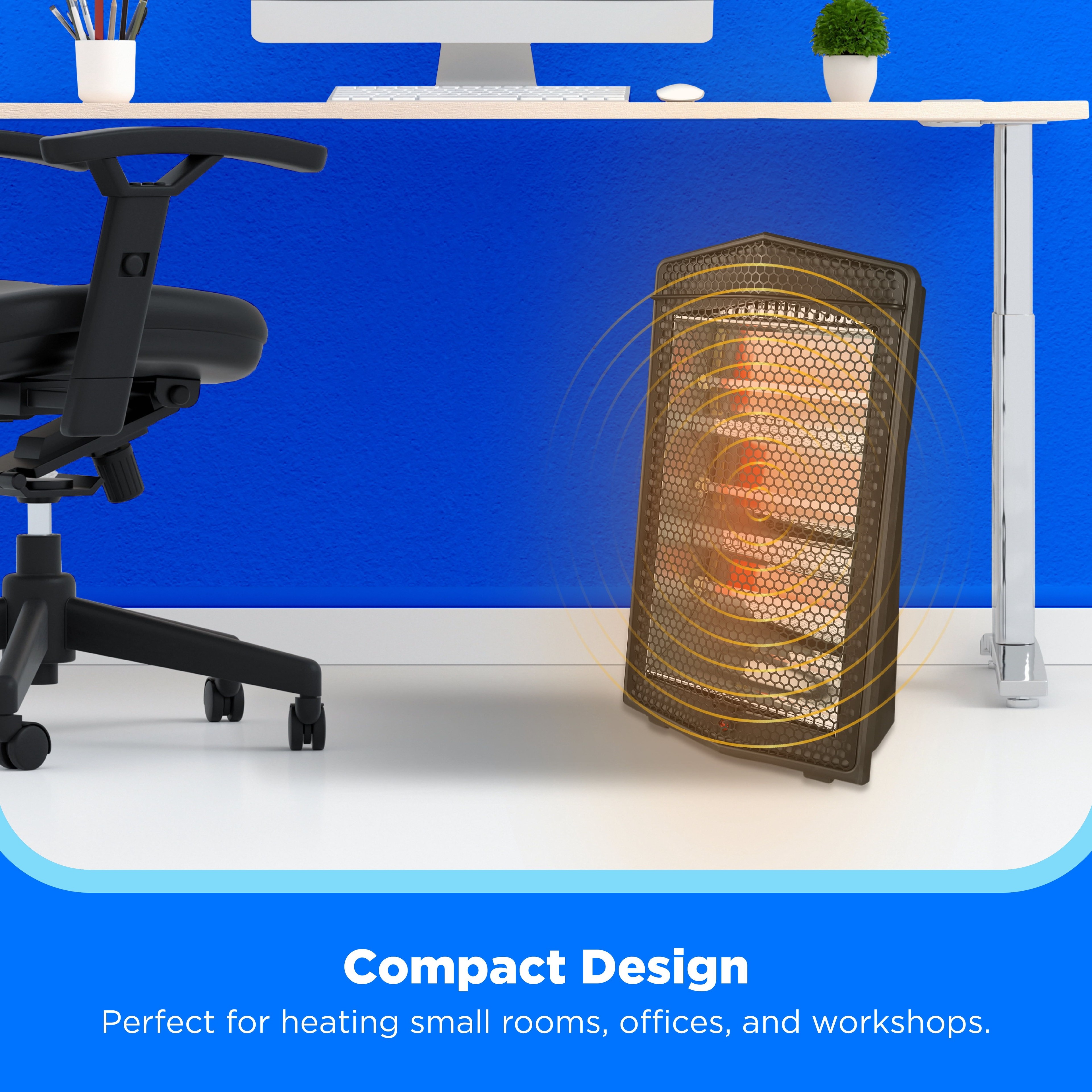 1500W Portable Quartz Radiant Space Heater With 3 Heat Settings 3