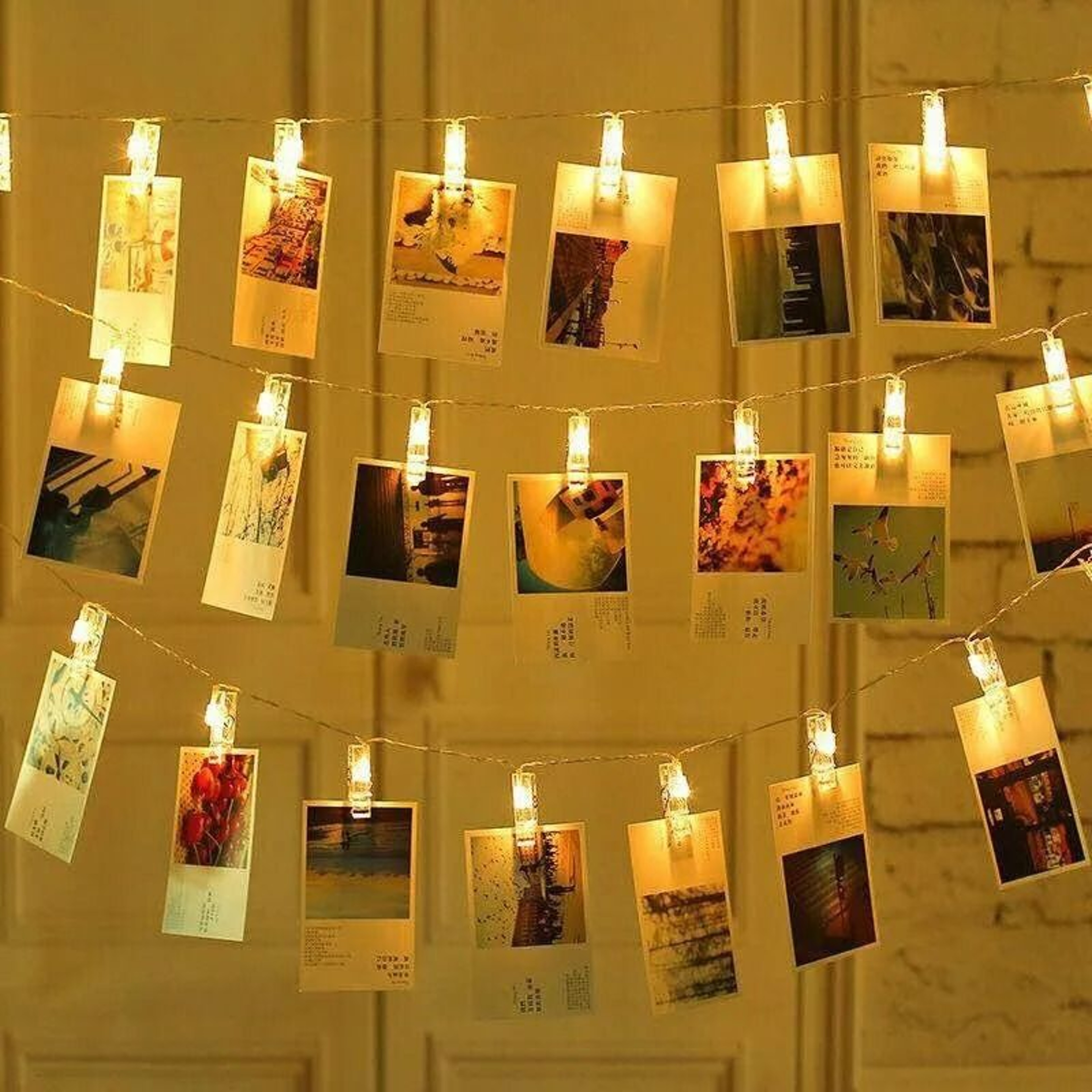 Warm White LED Photo Clip Fairy String Lights  Photo Hanging Garland 4