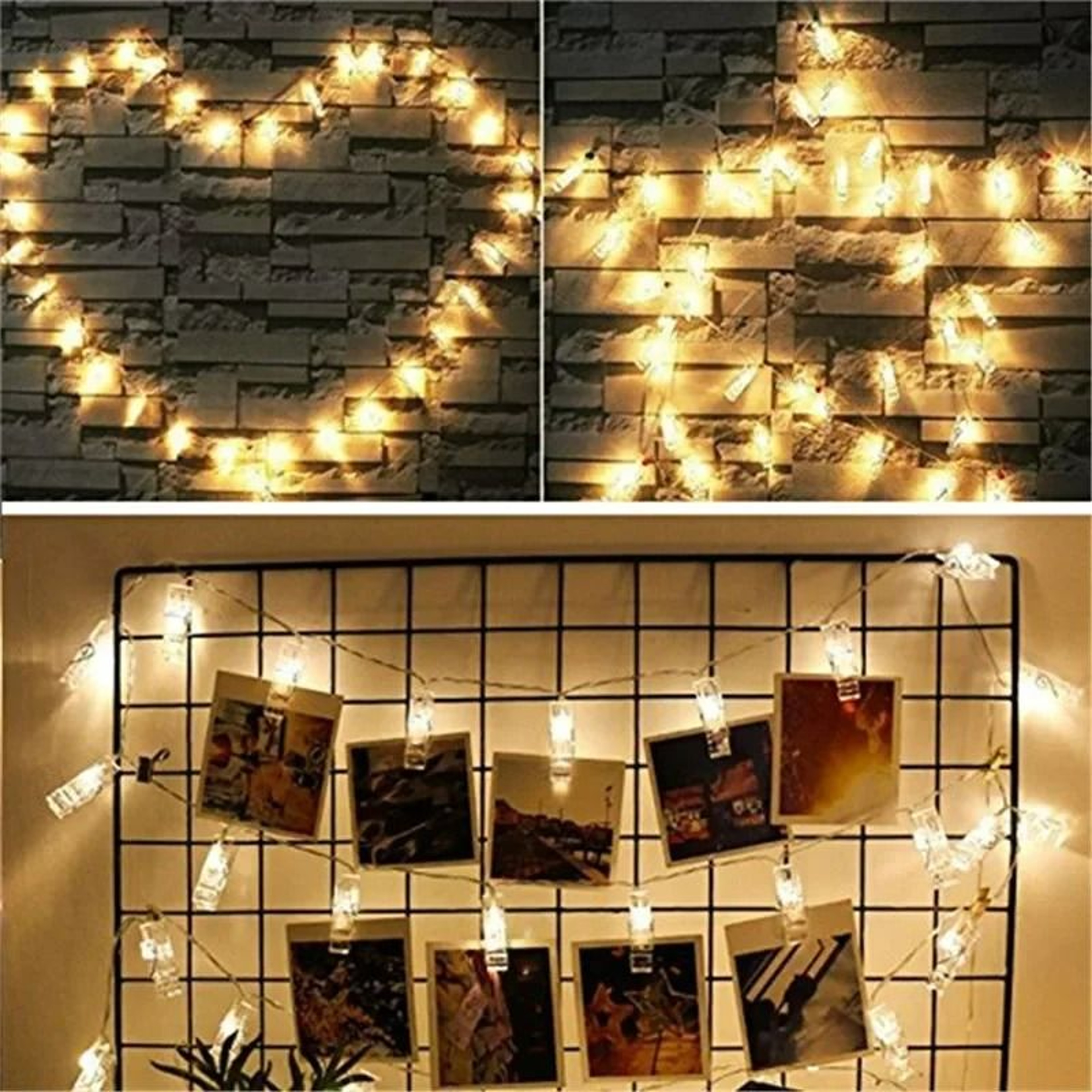 Warm White LED Photo Clip Fairy String Lights  Photo Hanging Garland 2