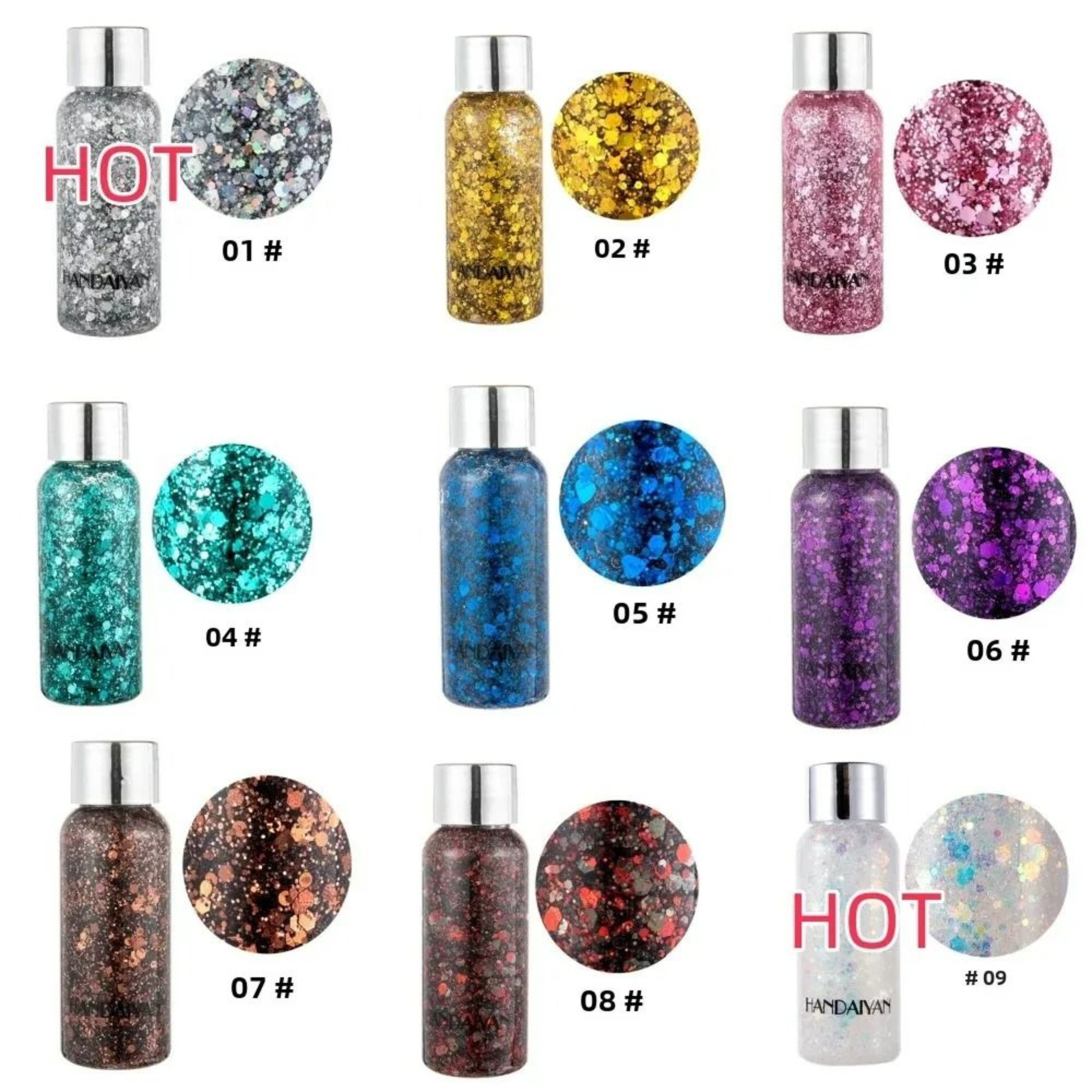 HighShine MultiUse Body  Face Glitter Gel For Festival  Party Makeup 4