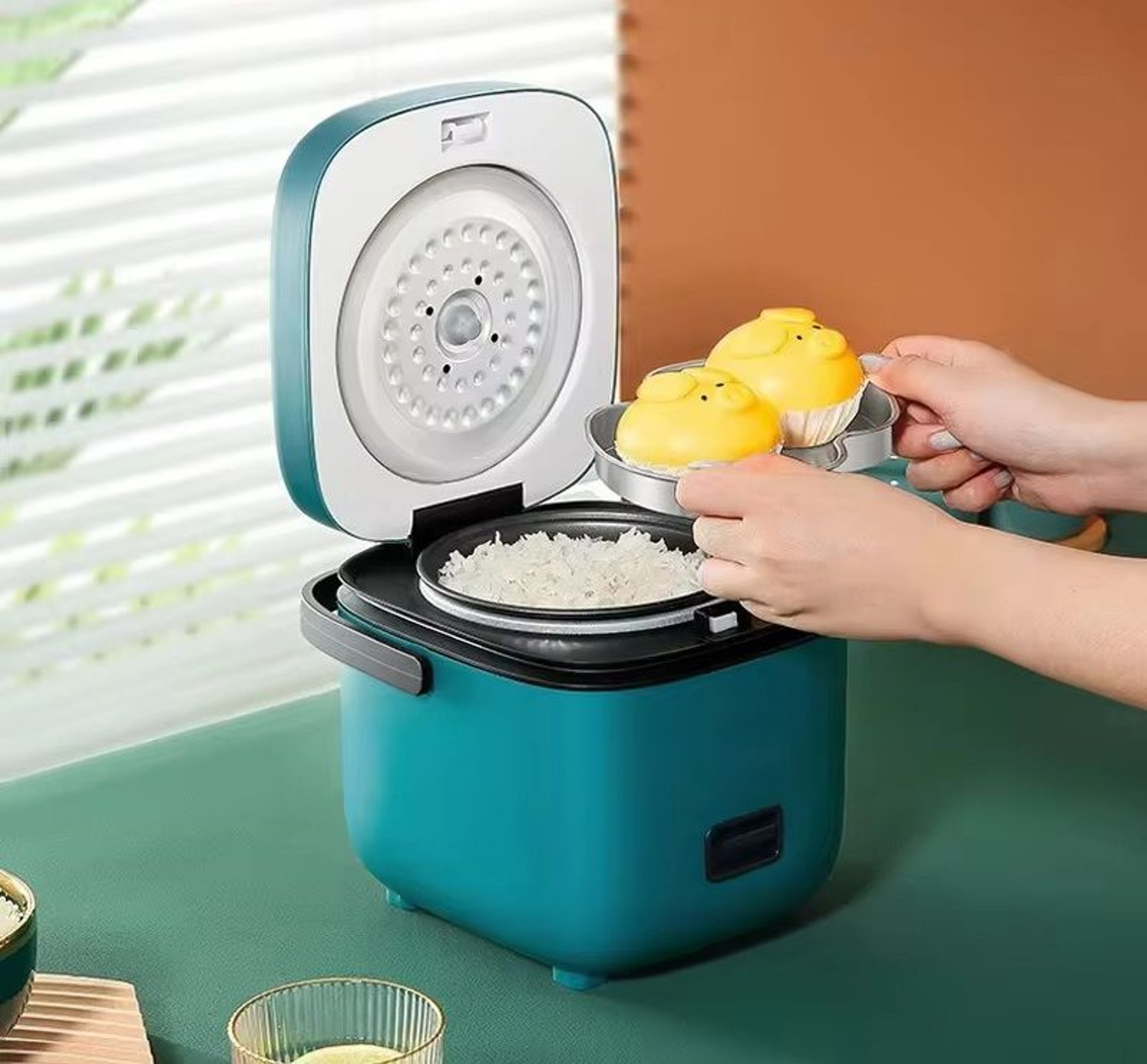 Portable 12L Mini Electric Rice Cooker  Food Steamer 3